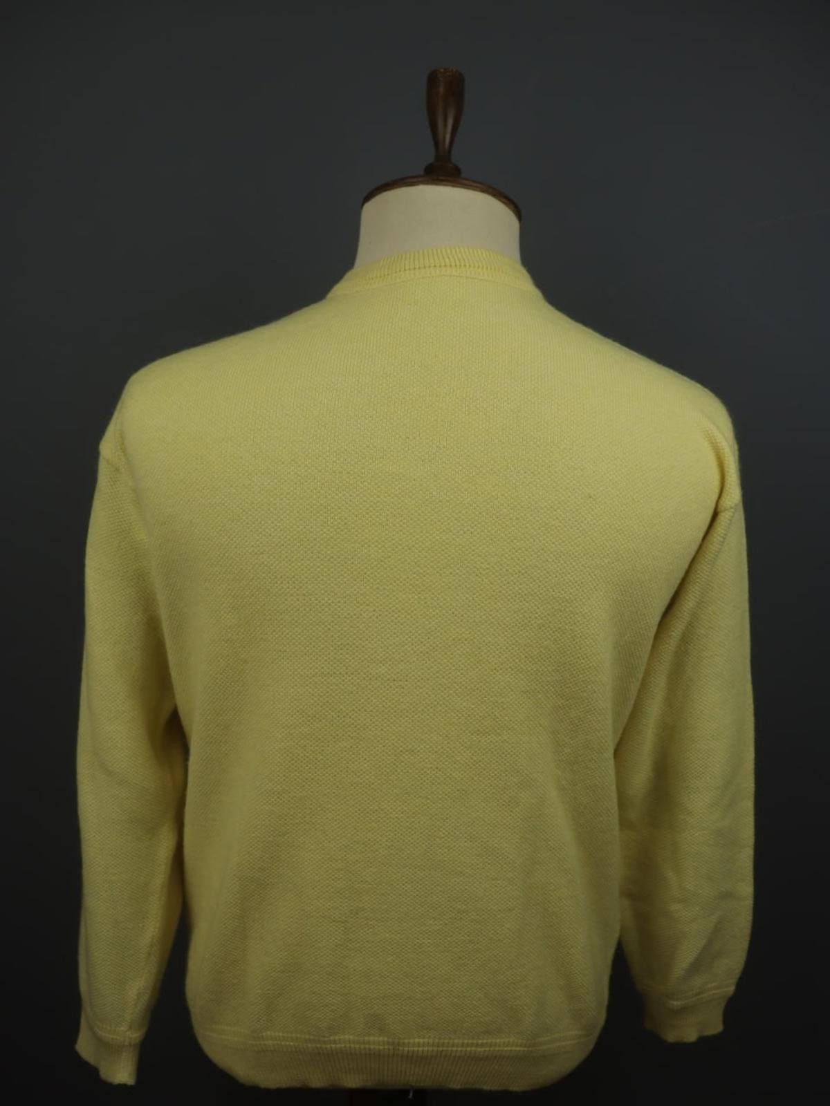 Lacoste Lacoste Yellow Linen Knitted Pullover Sweater Size 6 Size M / US 6-8 / IT 42-44 - 8 Thumbnail