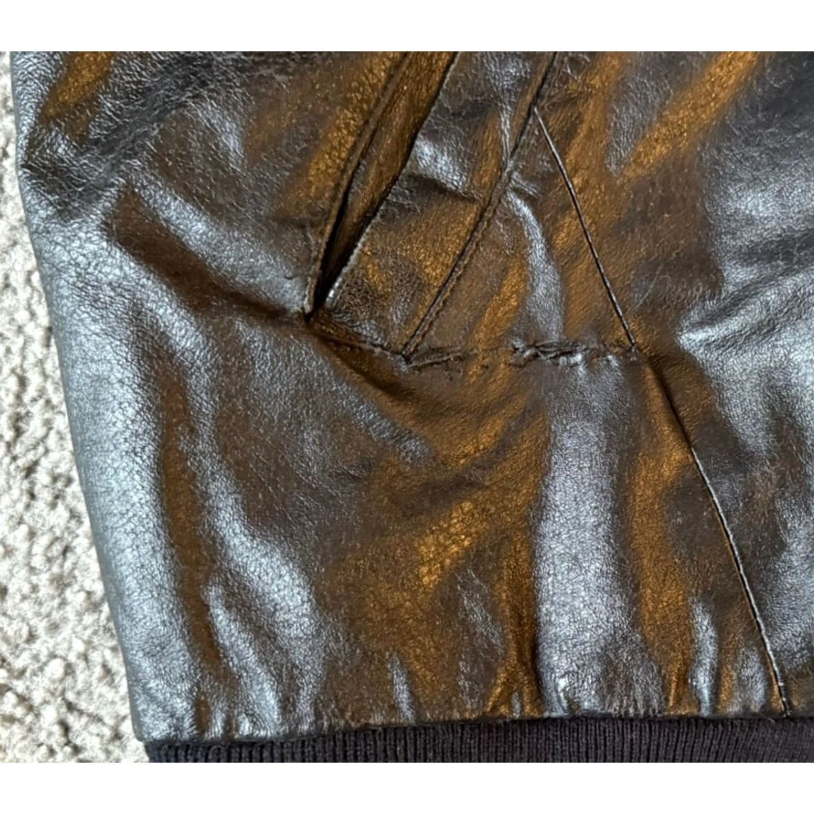 Hamilton VTG Jeff Hamilton Distressed NASCAR 50th Anniversary Leather Jacket - XXL Size US XXL / EU 58 / 5 - 3 Thumbnail