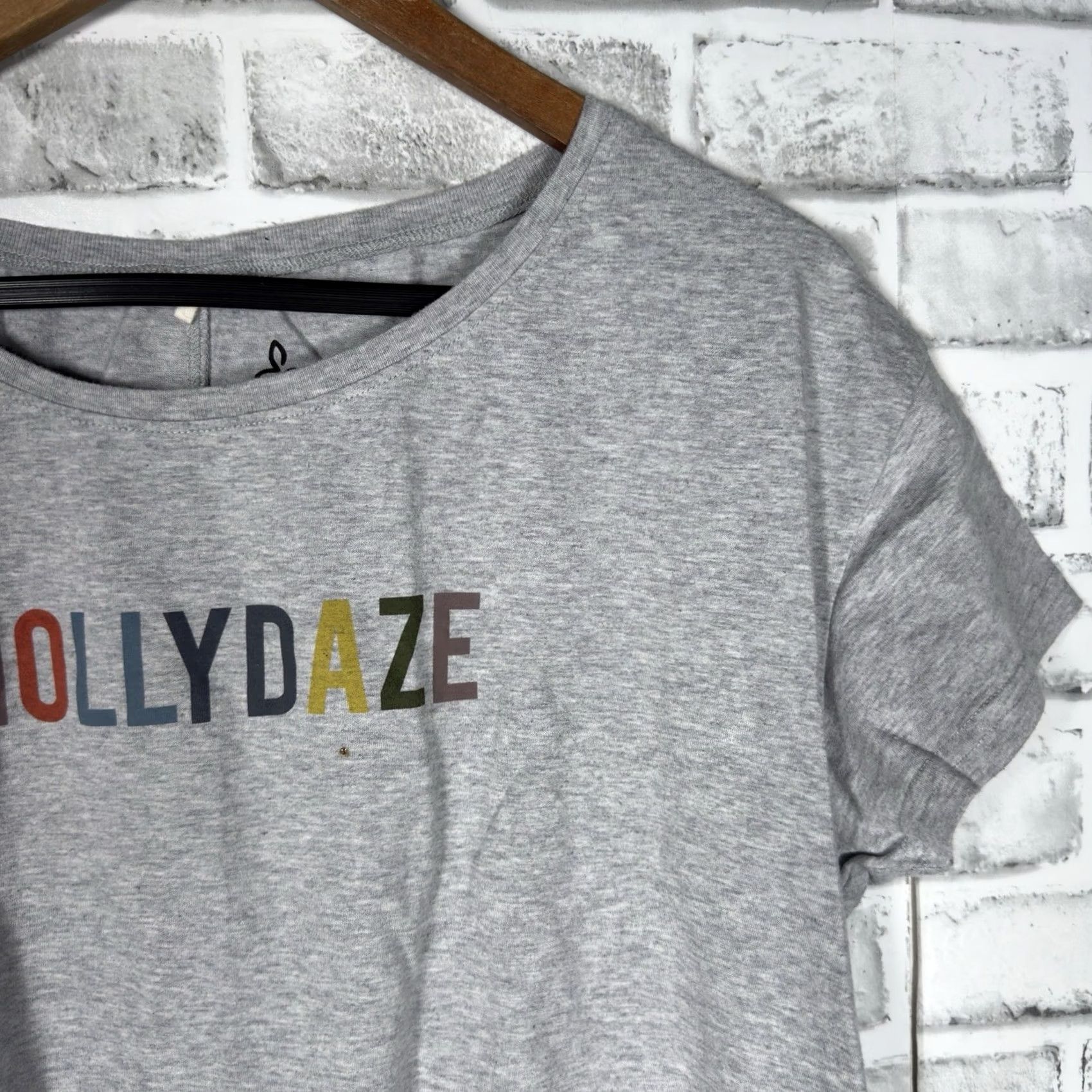 Prana VINTAGE PrAna Hollydaze Casual Graphic Tee Womens Size L Gray T-Shirt Size L / US 10 / IT 46 - 2 Thumbnail