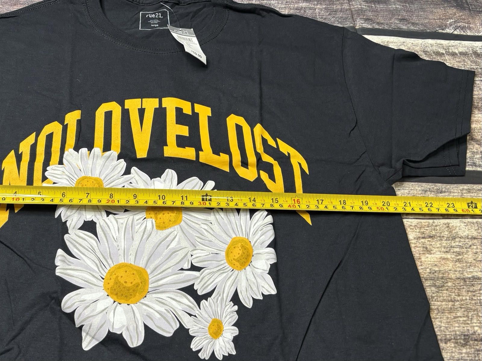 rue21 Rue 21 T-Shirt Men's Large No Love Lost Flowers Cotton Size US L / EU 52-54 / 3 - 9 Thumbnail