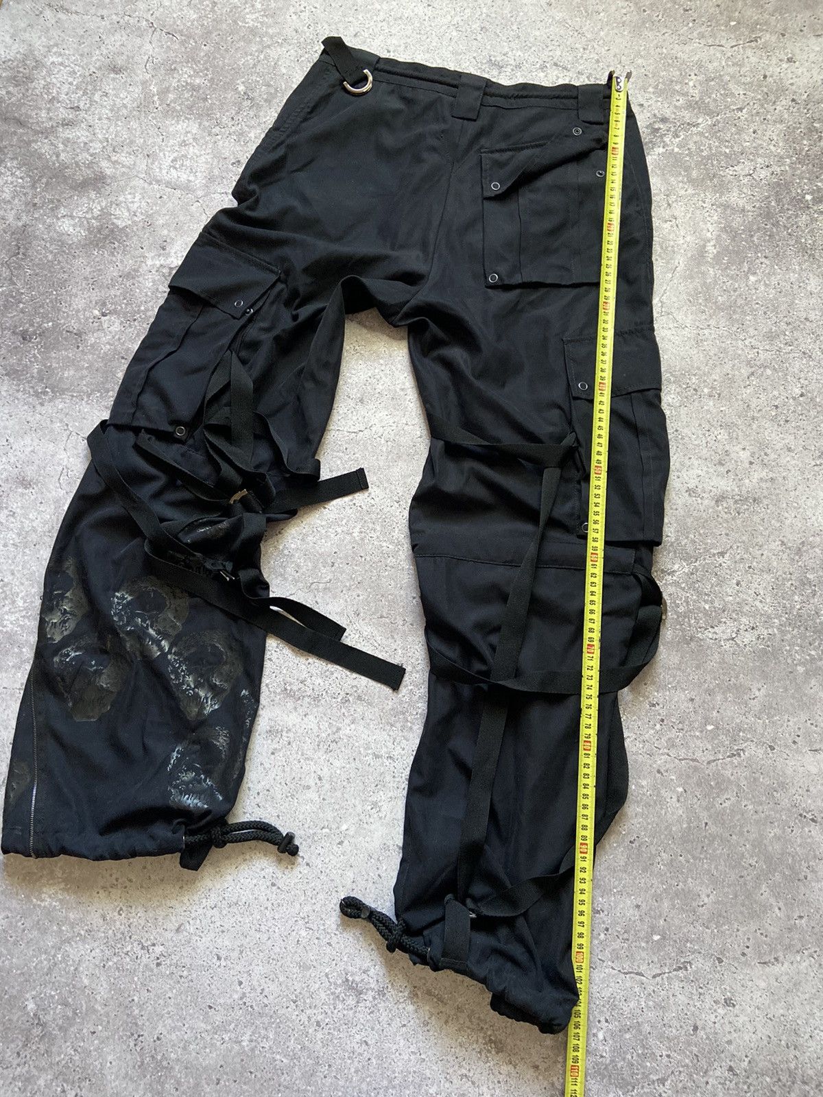 Japanese Brand Exotic Voyage Skull Logo Cargo Bondage Pants Italy Size US 30 / EU 46 - 14 Thumbnail
