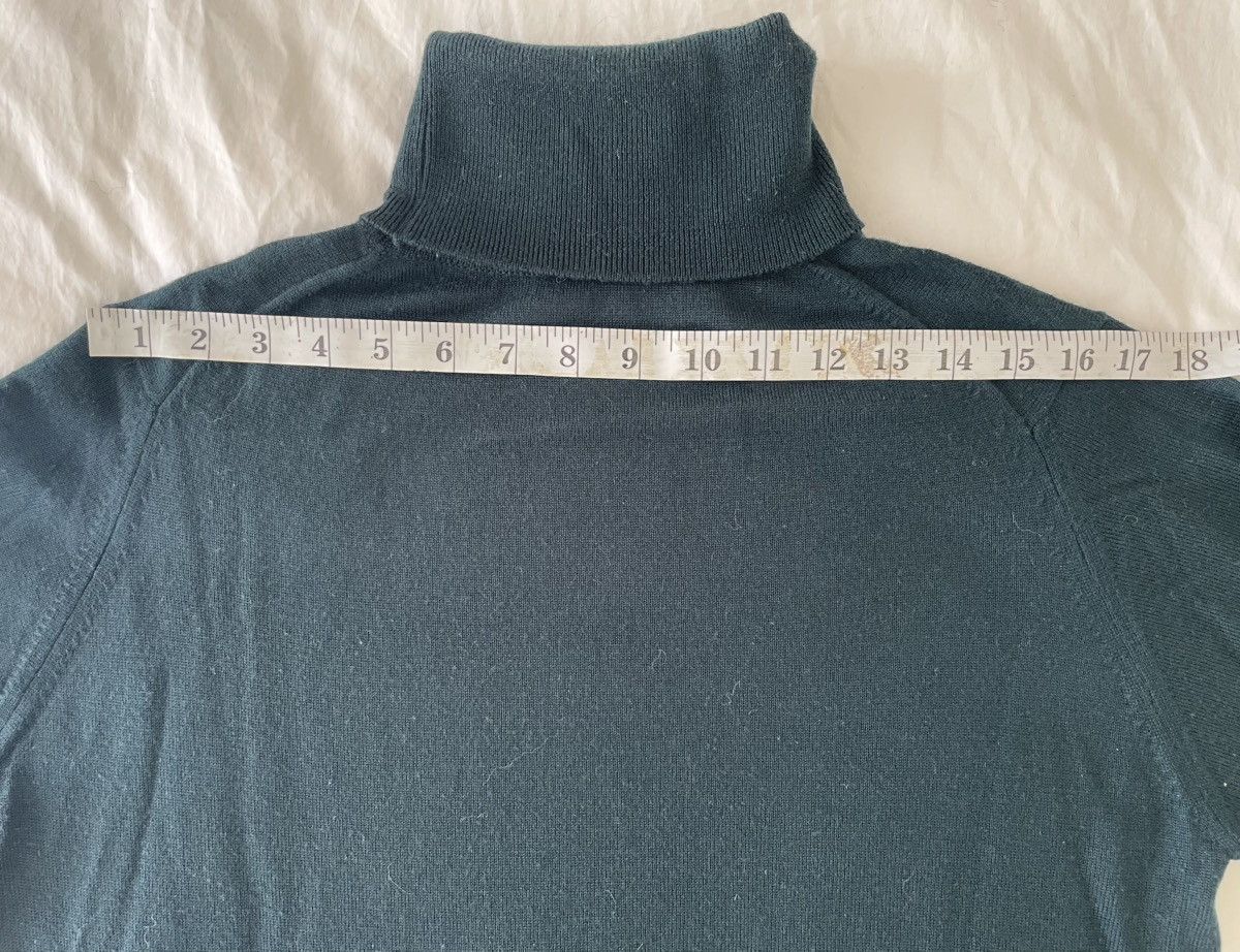 Thom Sweeney Classic Dark Green Merino Wool Roll Neck Turtleneck Sweater Size US M / EU 48-50 / 2 - 7 Thumbnail