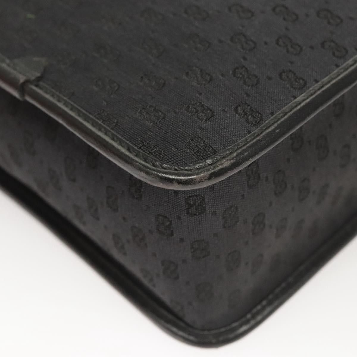 Gucci GUCCI Micro GG Canvas Bamboo Shoulder Bag Pvc Black Gold Size ONE SIZE - 13 Thumbnail