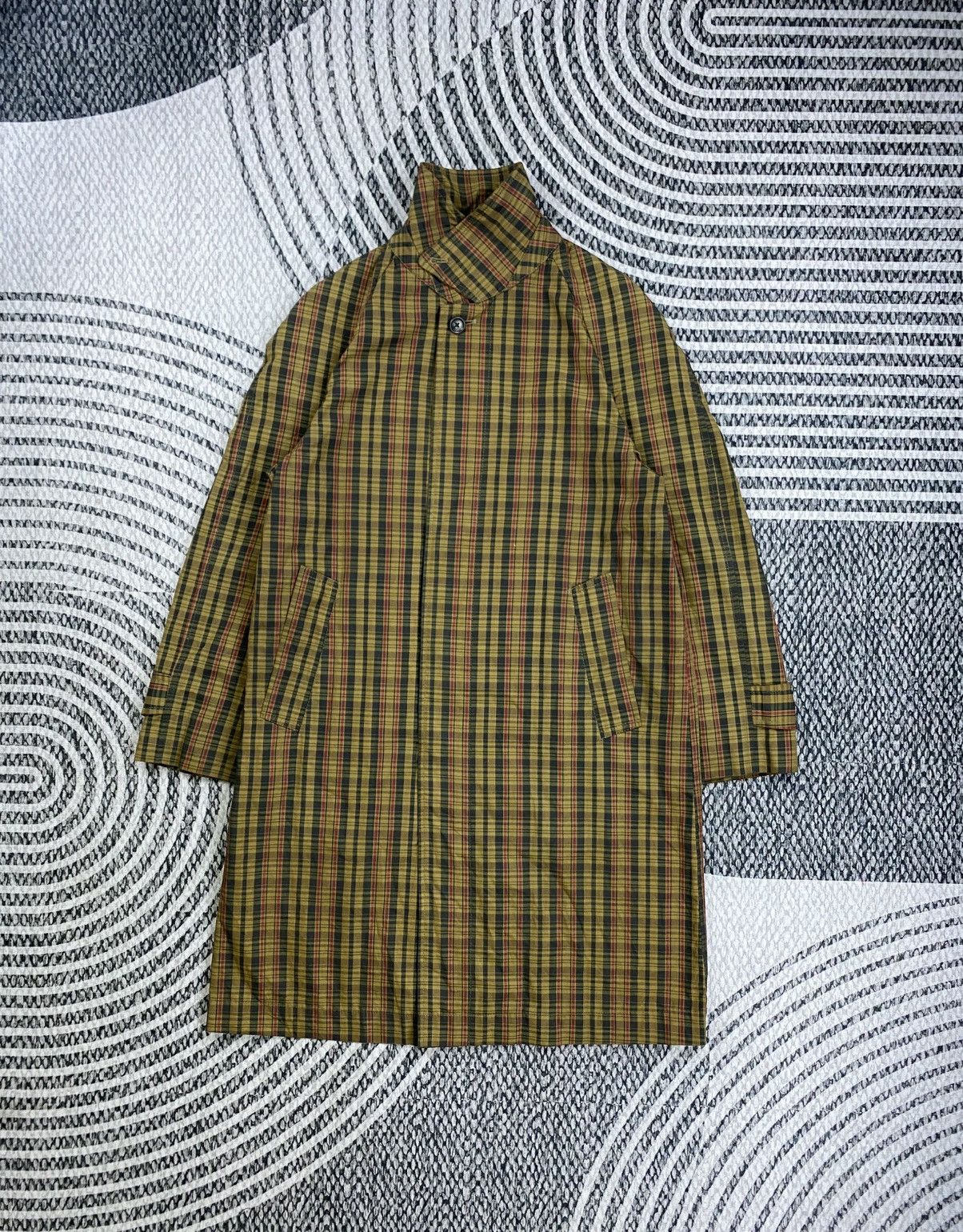 Other Vintage Harvard Checked Wool Long Trench Jacket Size US M / EU 48-50 / 2 - 5 Thumbnail