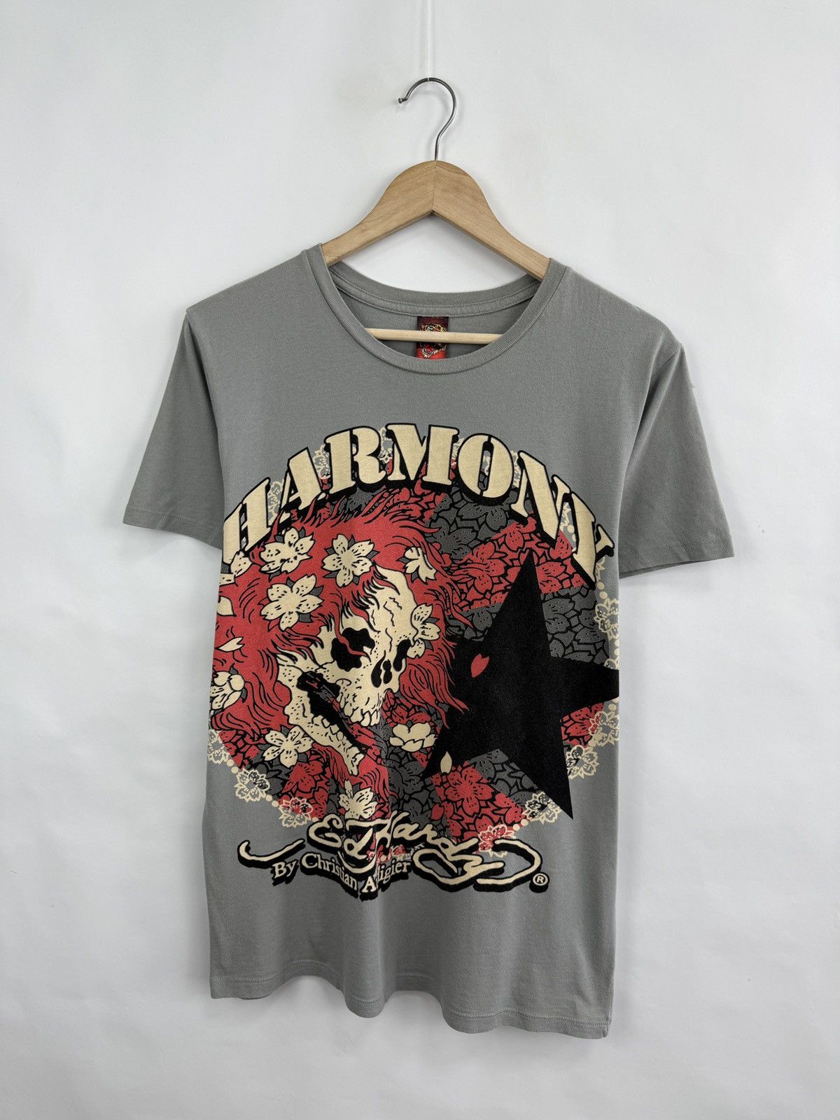 Ed Hardy 🇺🇸💀 Vintage ED Hardy Christian Audigier Harmony T-Shirt Retro Size US L / EU 52-54 / 3 - 3 Thumbnail