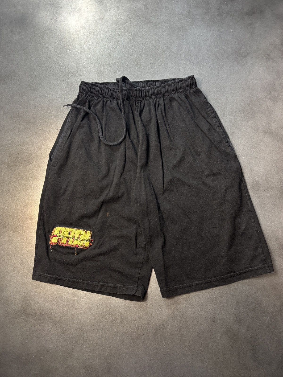 Actual Pain × Vintage 1990s Pain Shorts Vintage Drawstring Cotton Black Summer Med Size US 30 / EU 46 - 11 Thumbnail