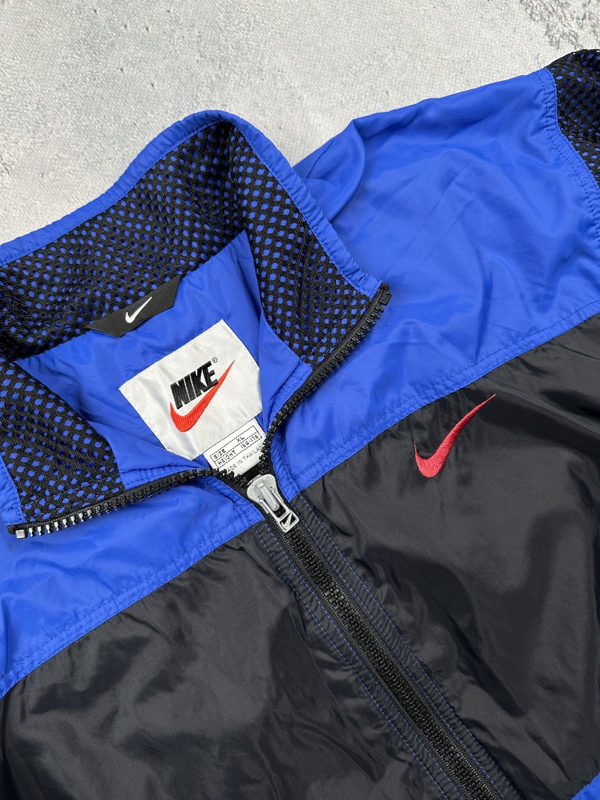 Nike Vintage 90s Nike Blue Black Windbreaker Jacket Rare 80s y2k Size US M / EU 48-50 / 2 - 12 Thumbnail