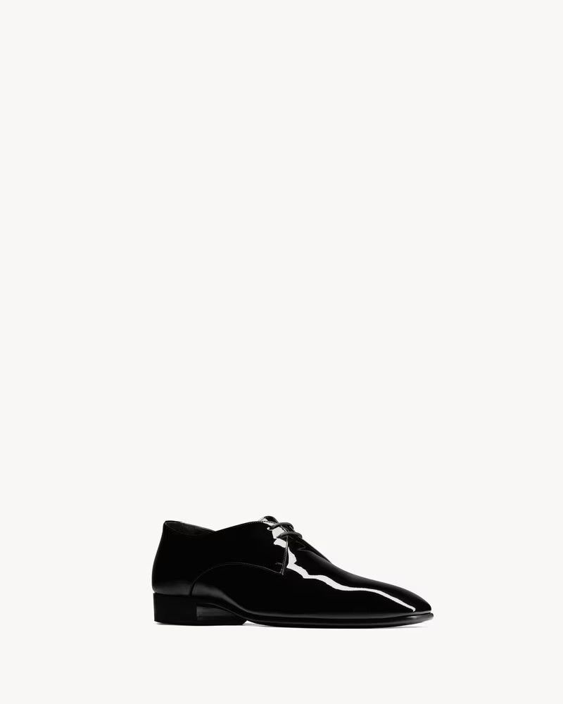 Saint Laurent Paris o1s1wg110924 Wyatt Derby in Patent Leather in Black Size US 9 / EU 42 - 3 Thumbnail