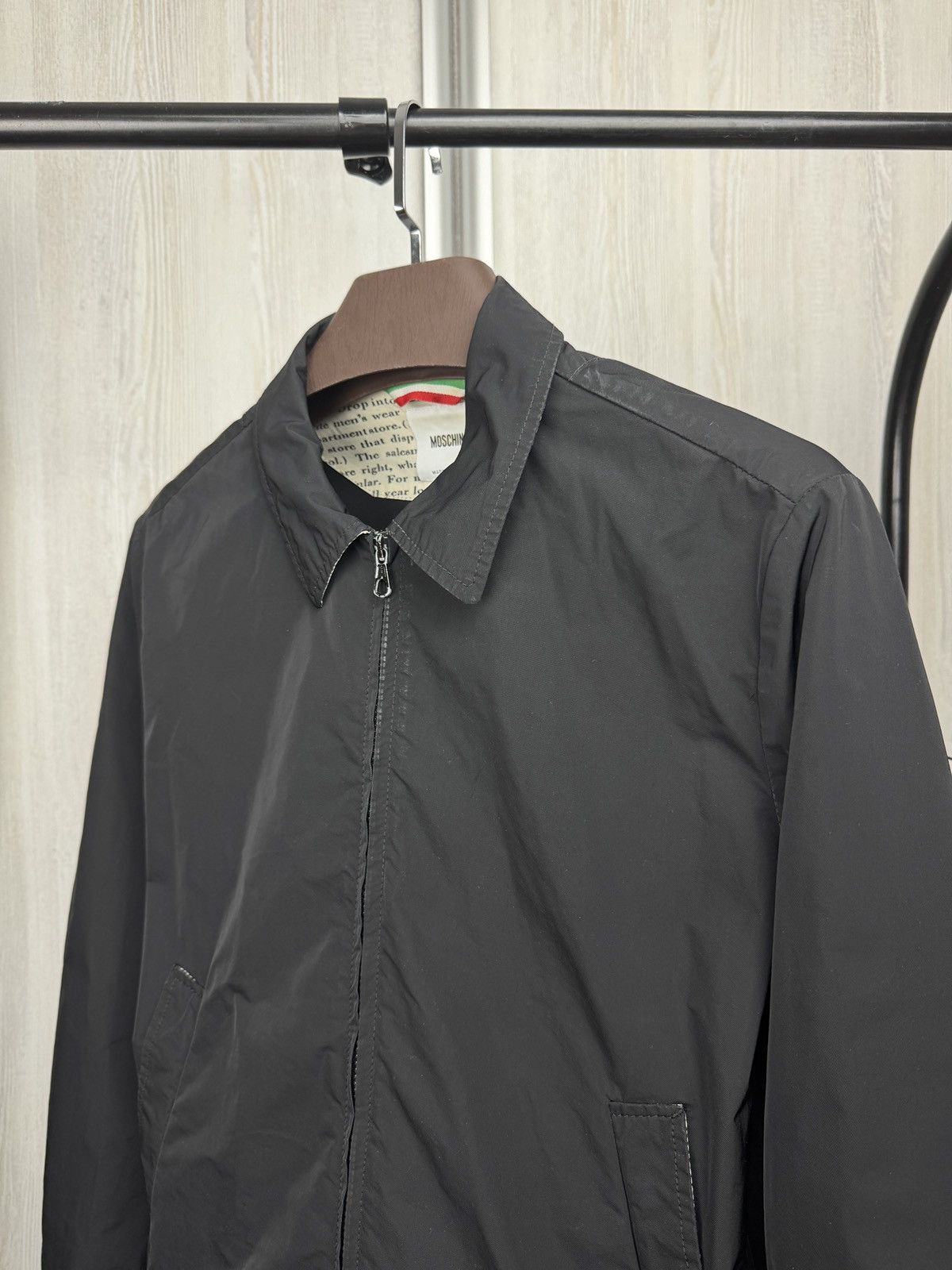 Moschino Moschino vintage nylon newspaper black coach bomber jacket Size US M / EU 48-50 / 2 - 8 Thumbnail