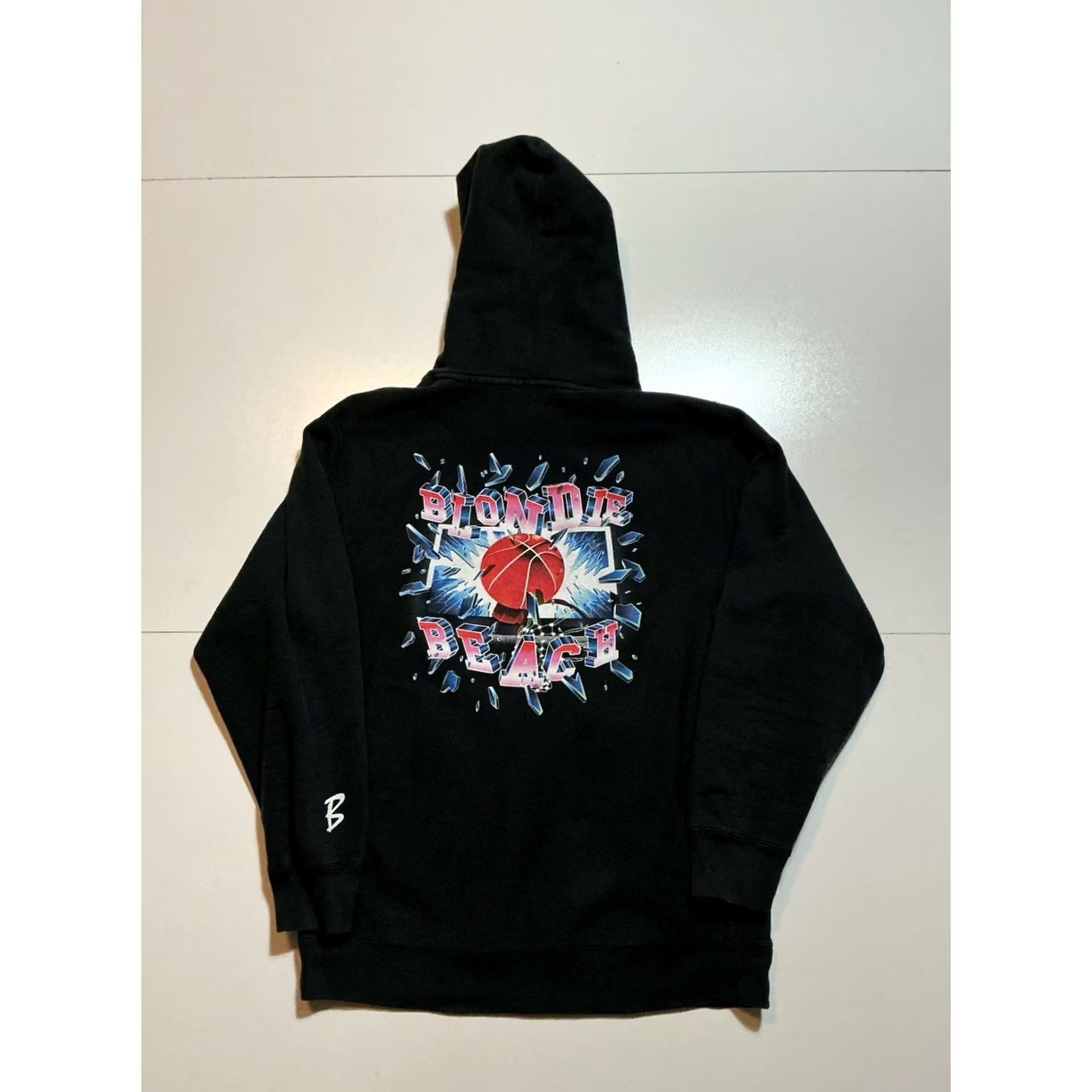 Vintage VINTAGE Blondie Beach Records Los Angeles Basketball Black Heavyweight Hoodie XL Mens Size US XL / EU 56 / 4 - 3 Thumbnail