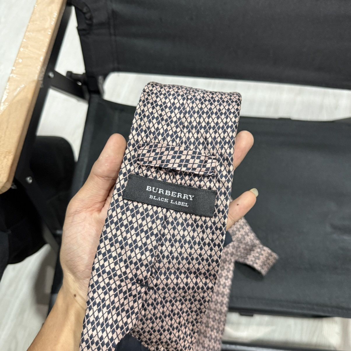 Burberry BURBERRY black label neck ties silk patterned argyle Size ONE SIZE - 2 Thumbnail