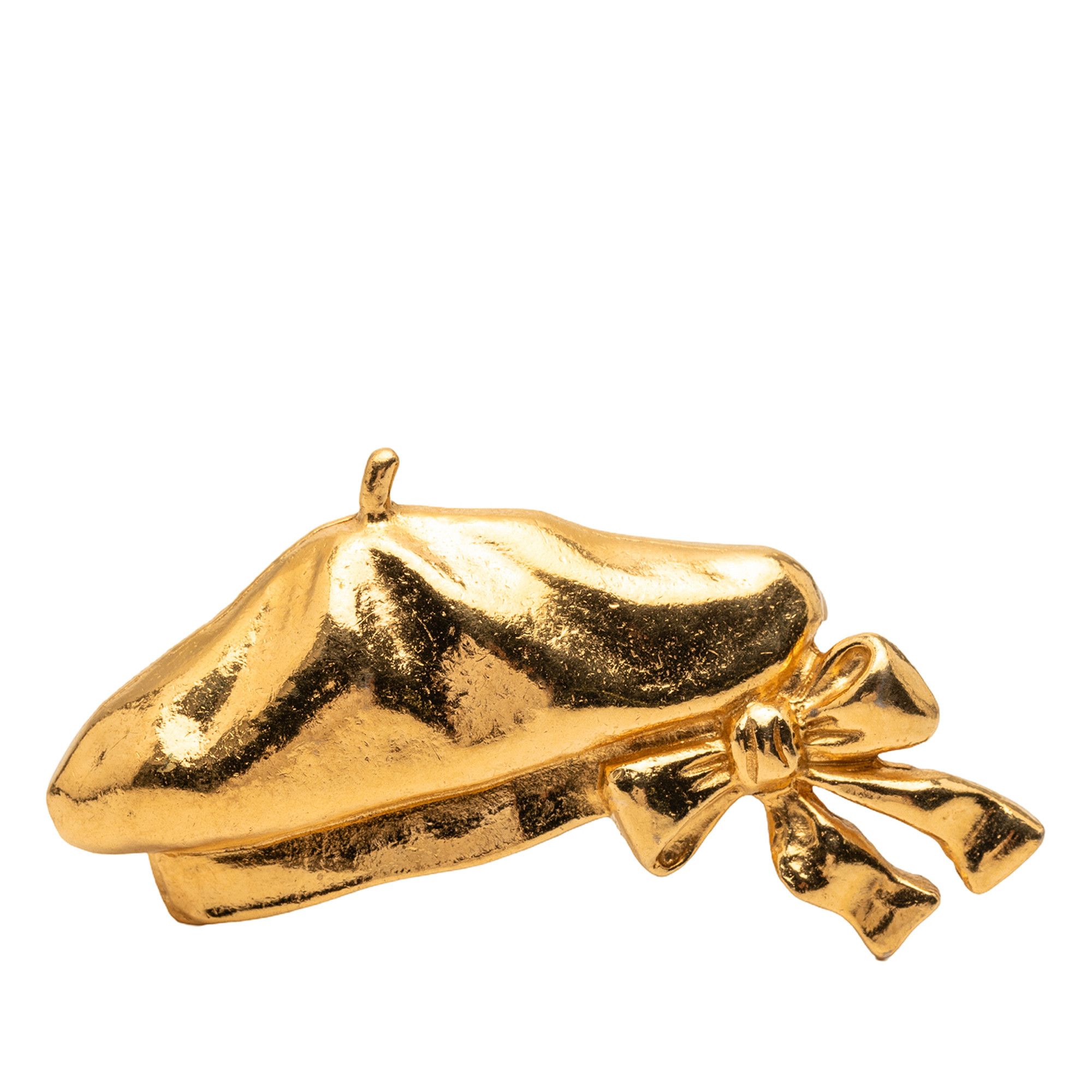 Chanel Chanel Gold Plated Beret Hat Brooch Size ONE SIZE - 1 Thumbnail