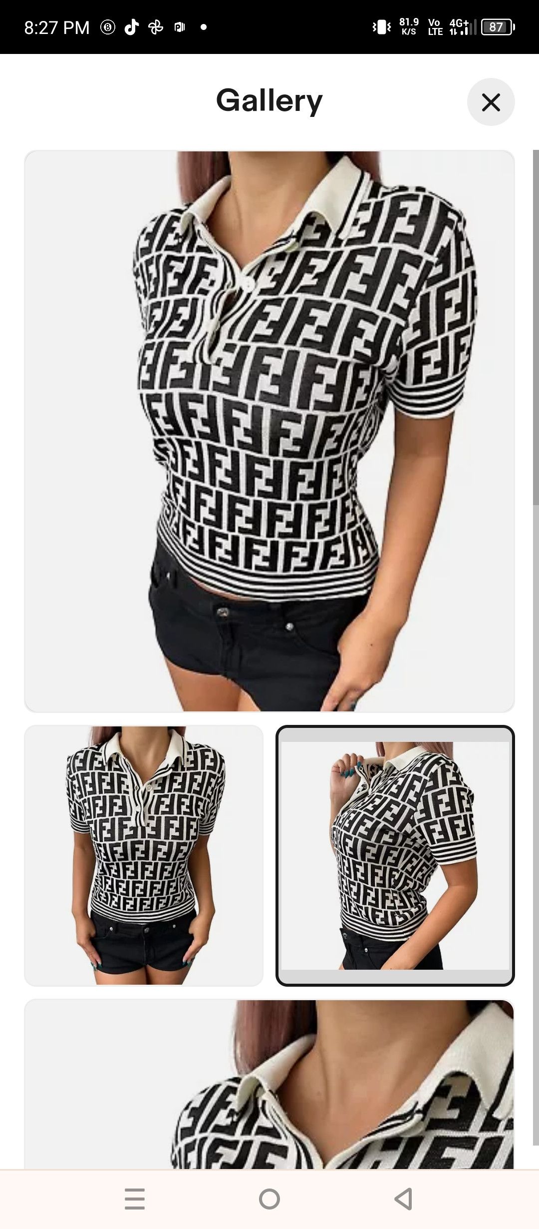 Fendi FENDI Vintage Zucca Monogram Knit Size S / US 4 / IT 40 - 1 Thumbnail