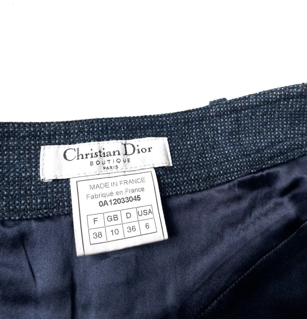 Christian Dior Monsieur × Dior Christian Dior Blue Wool & Cashmere & Silk Skirt Size 38/S-M Size 26" / US 2 / IT 38 - 7 Thumbnail
