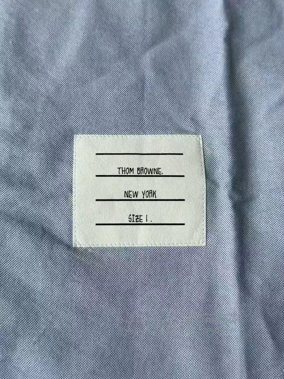 Thom Browne Thom Browne Blue Sleeve Badge Shirt. Size US S / EU 44-46 / 1 - 5 Thumbnail
