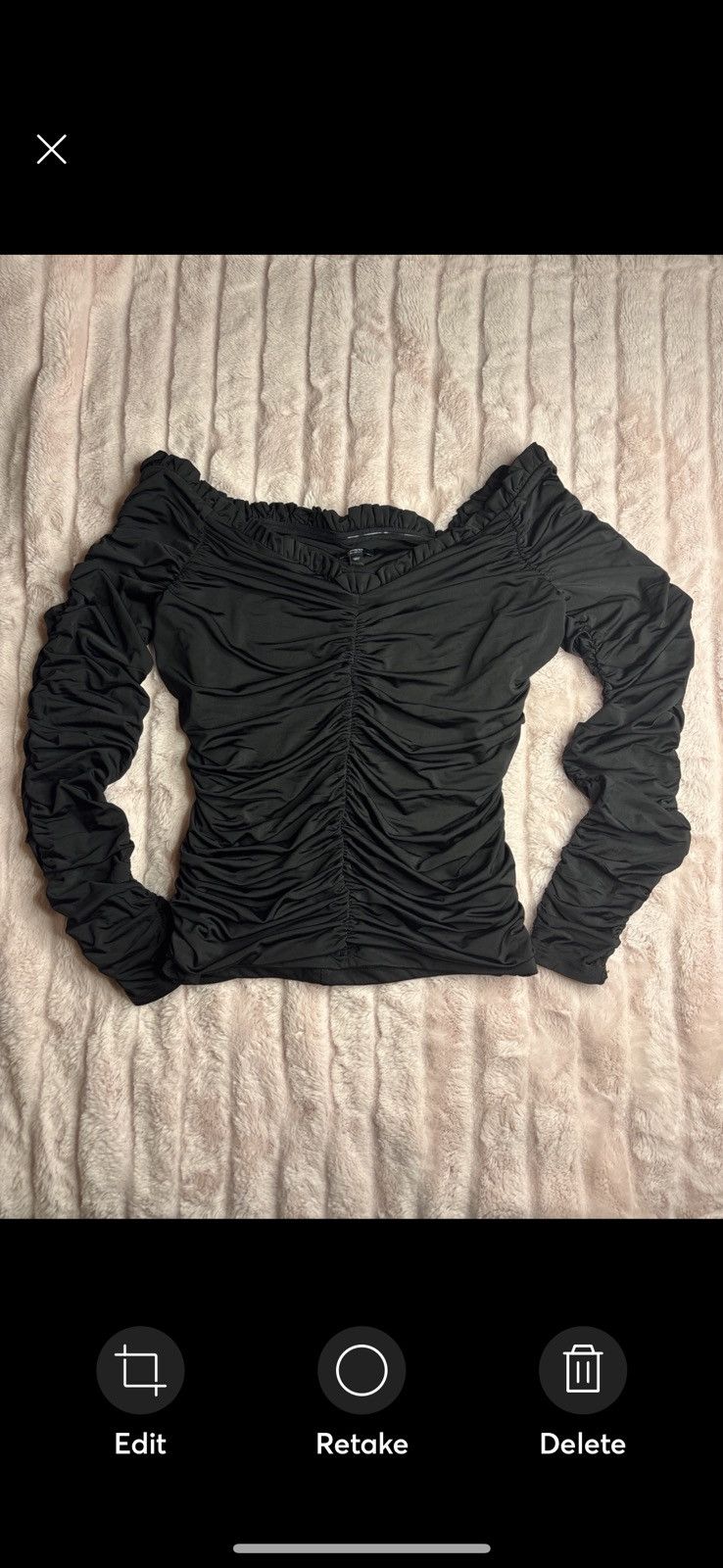 Express Black open shoulder top Size S / US 4 / IT 40 - 1 Thumbnail
