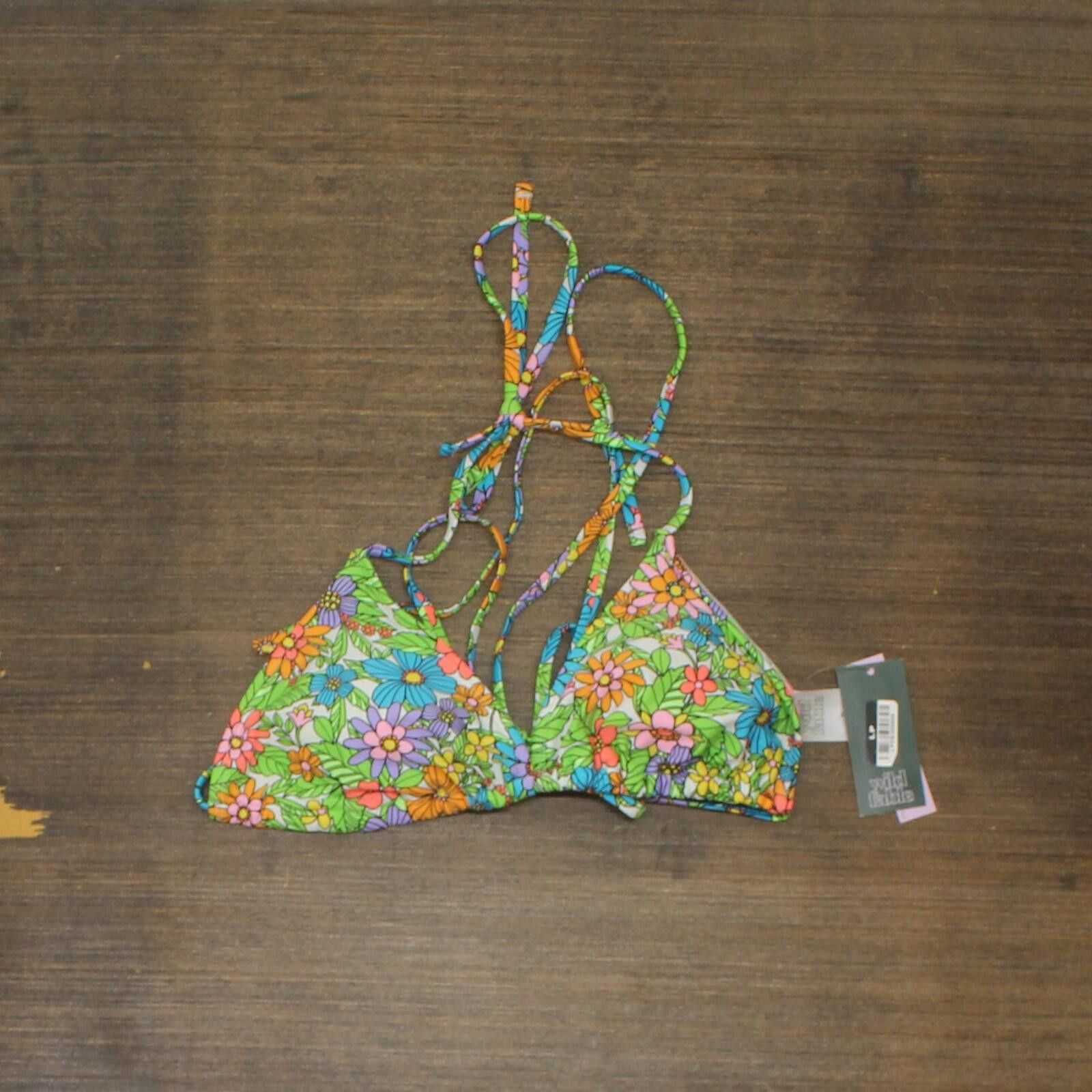 Other Nwt Wild Fable Bikini Top Pid-pr2rkp S Floral Print Blue Size S / US 4 / IT 40 - 1 Thumbnail