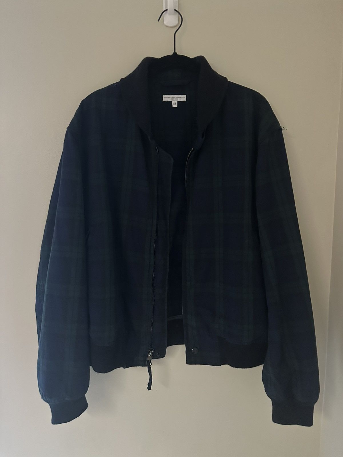 Engineered Garments Navy Check Bomber Jacket Size US S / EU 44-46 / 1 - 2 Thumbnail