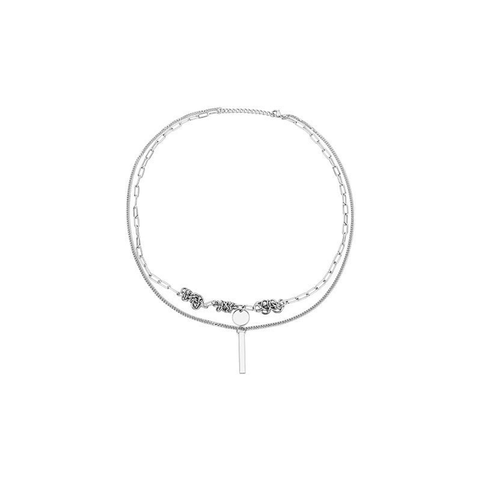 Jewelry Trendy Layered Silver Necklace Size ONE SIZE - 5 Thumbnail