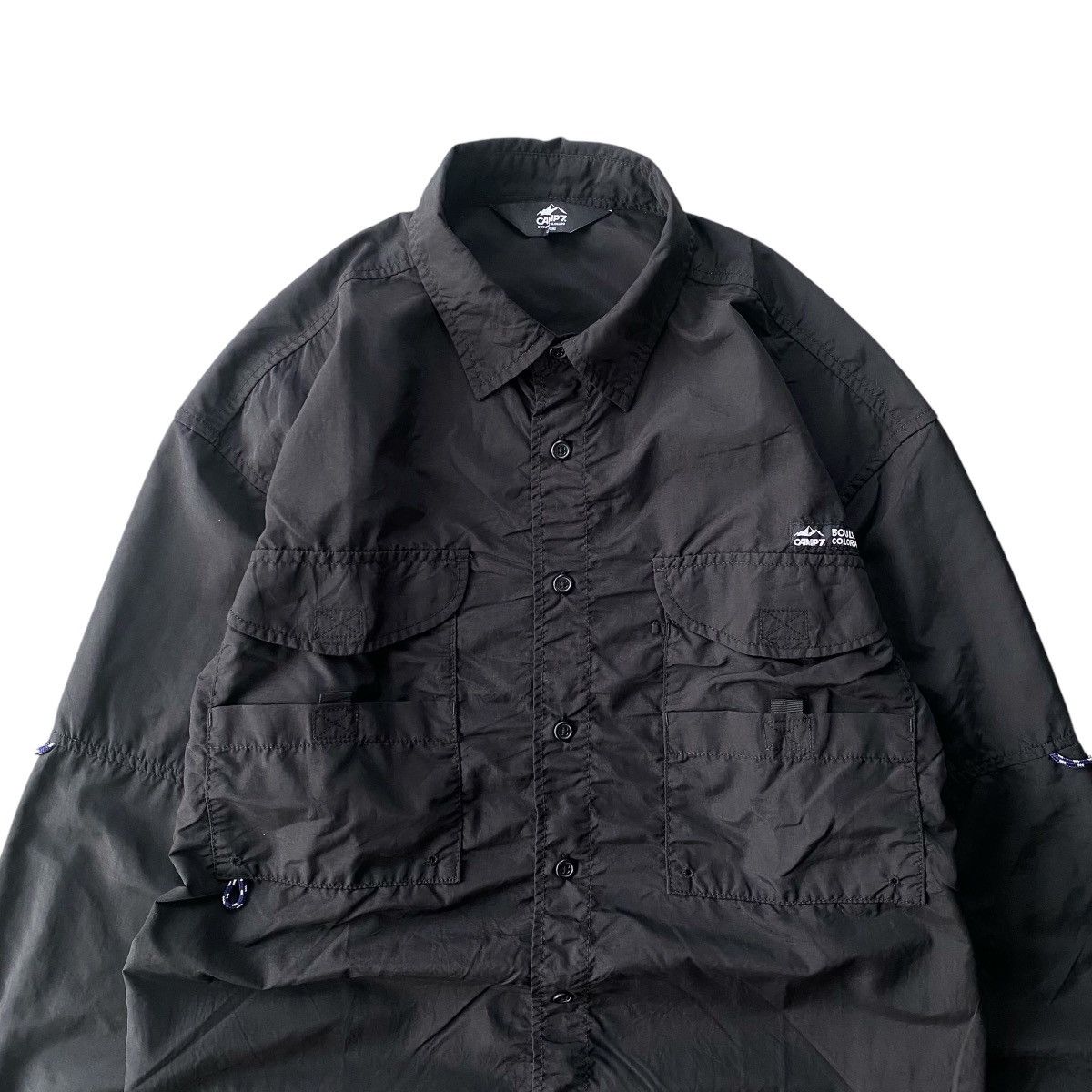 Japanese Brand UTILITY MULTIPOCKET OUTDOOR NYLON SHIRT BUTTON UP Size US L / EU 52-54 / 3 - 3 Thumbnail
