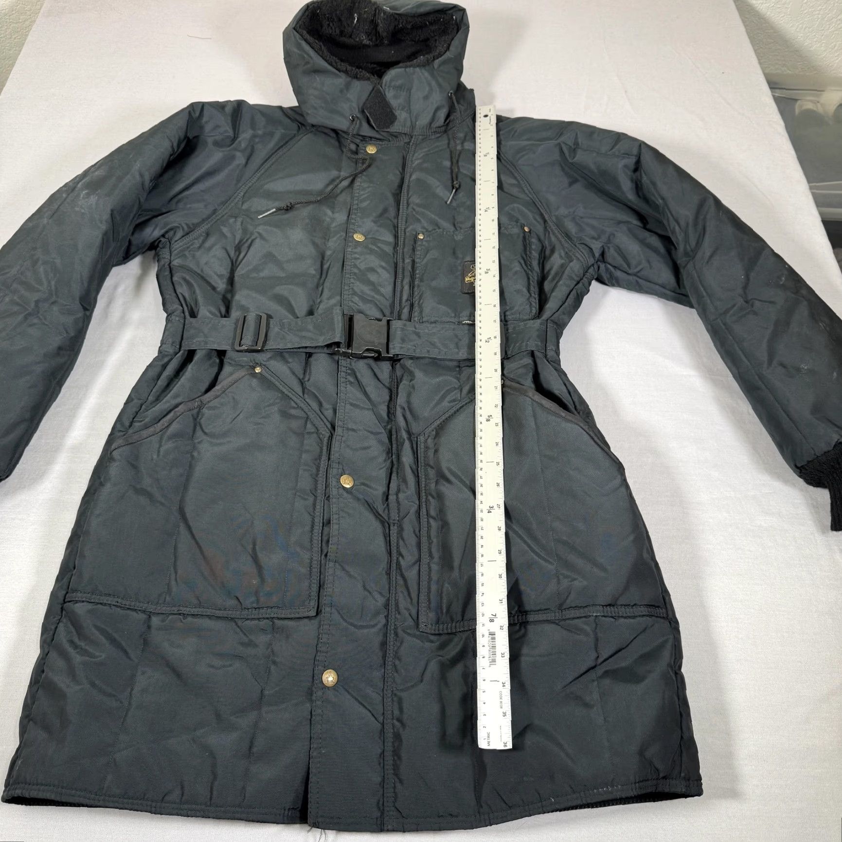Refrigiwear RefrigiWear Jacket Mens M Black Parka Zip Up Long Coat Insulated Lined Work HoodiePockets Thermal Wind-Resistant Zippered Pockets (Non-Vintage) Size US M / EU 48-50 / 2 - 7 Thumbnail
