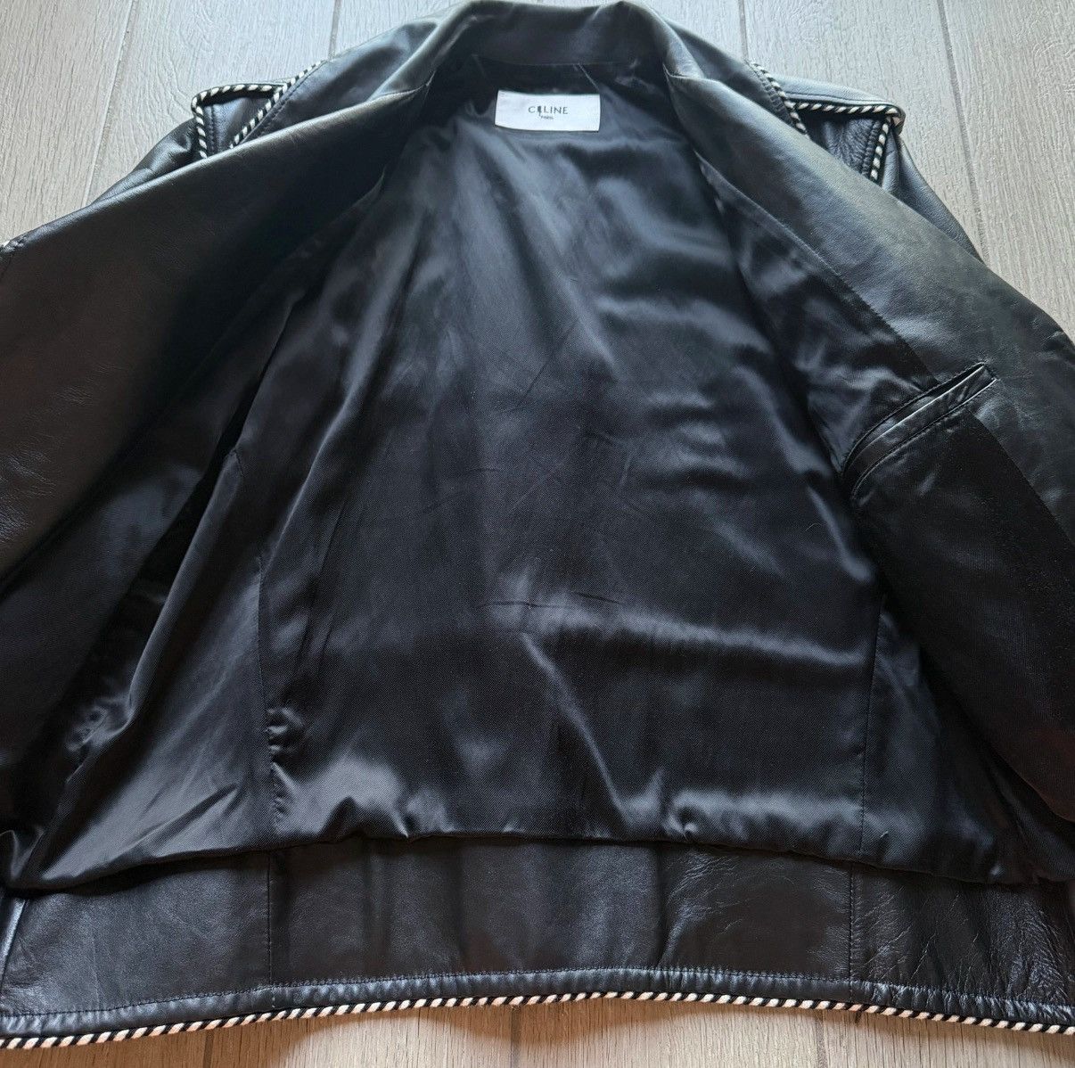 Celine Collectors! Braided Perfecto Leather Jacket 54 Saint Laurent Size US L / EU 52-54 / 3 - 9 Thumbnail