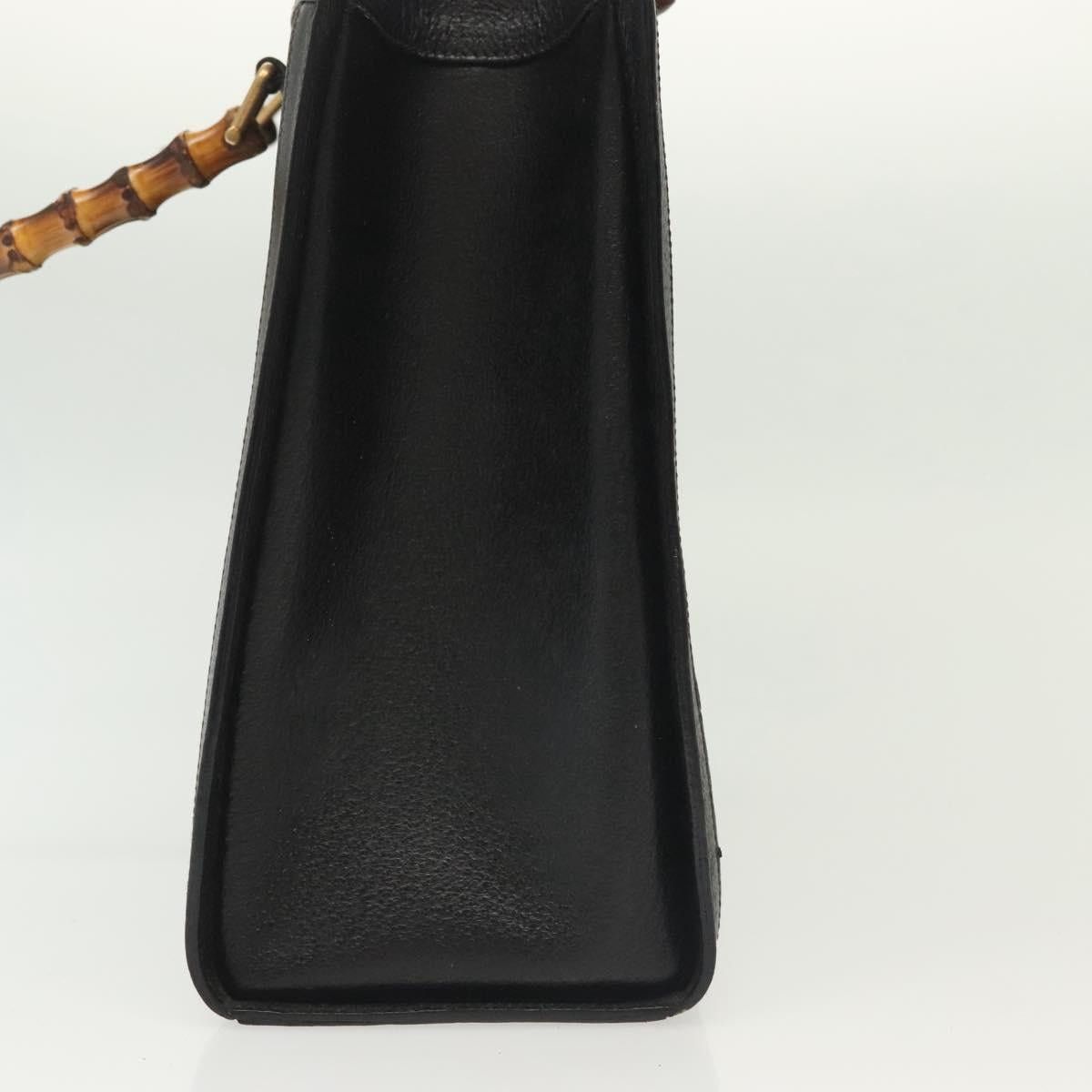 Gucci GUCCI Bamboo Hand Bag Leather Black Gold 002 1186 002 1186 Size ONE SIZE - 4 Thumbnail