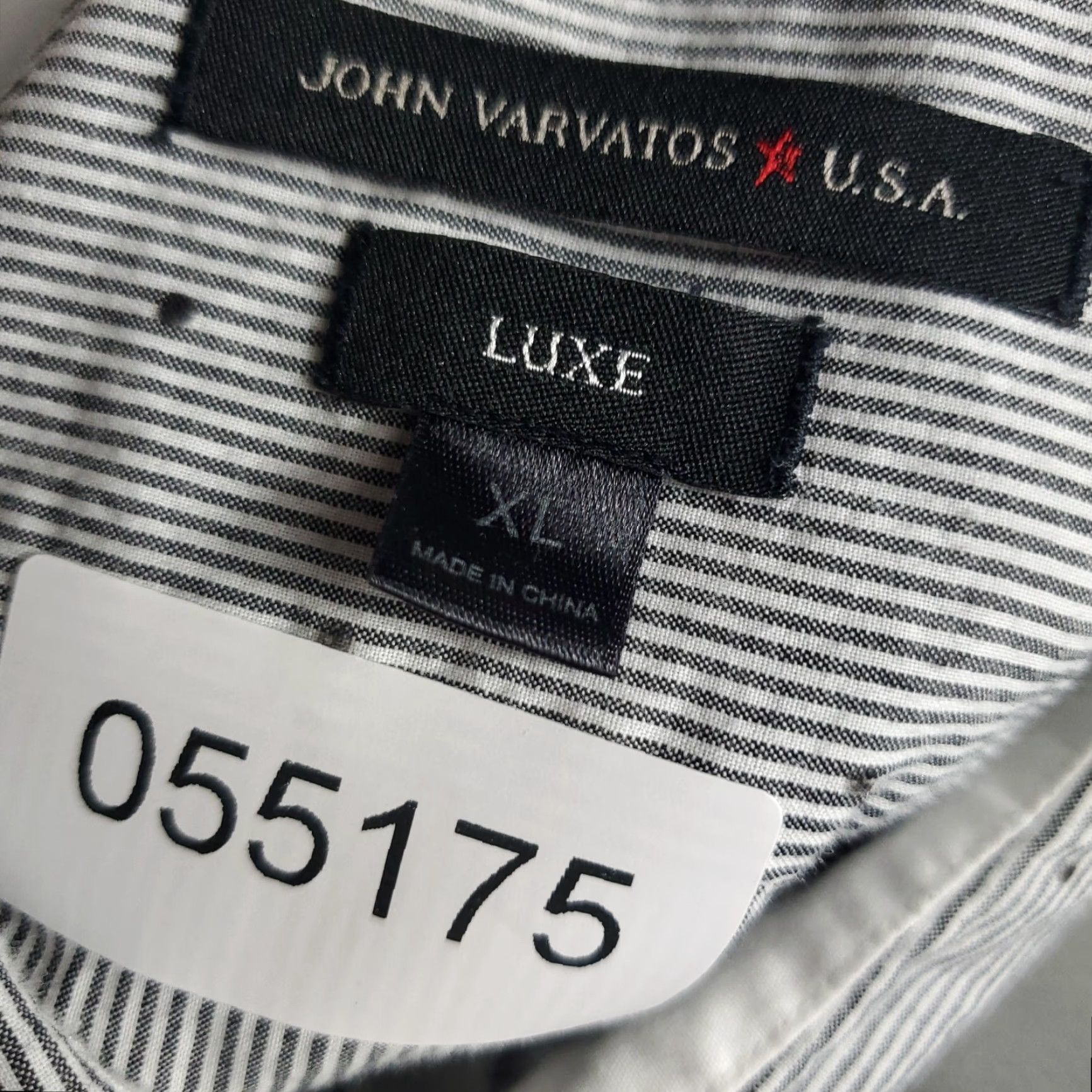 John Varvatos John Varvatos Button-Up Shirt Mens XL Gray Striped Long Sleeve Casual Size US XL / EU 56 / 4 - 7 Thumbnail