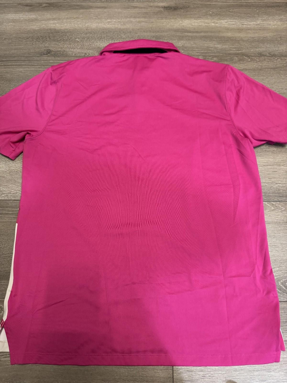 Nike Nike Golf Polo Shirt Mens Medium Pink Black Tour Performance Size US M / EU 48-50 / 2 - 5 Thumbnail