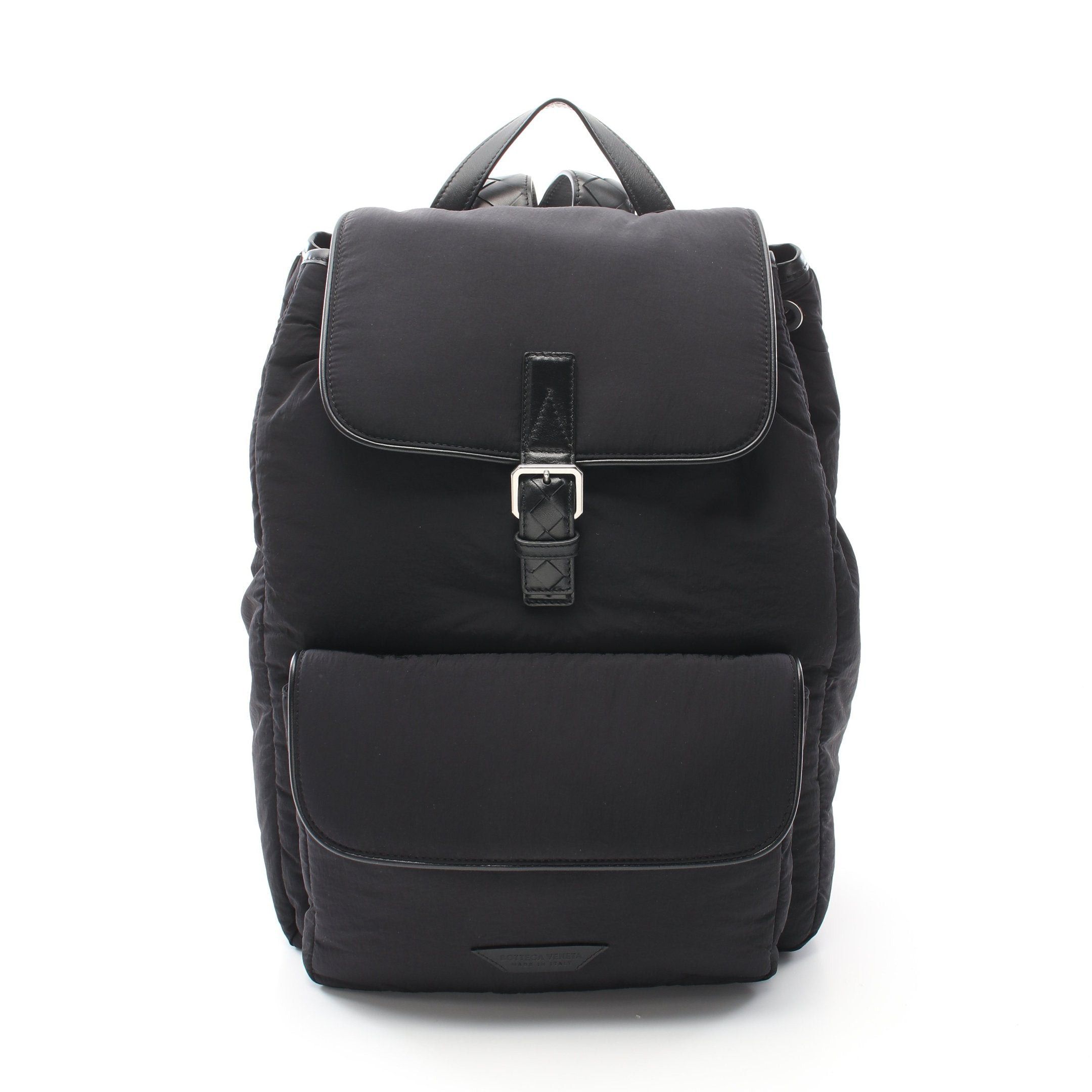Bottega Veneta Bottega Veneta Crossroads Backpack Rucksack Nylon Leather Black Size ONE SIZE - 1 Thumbnail