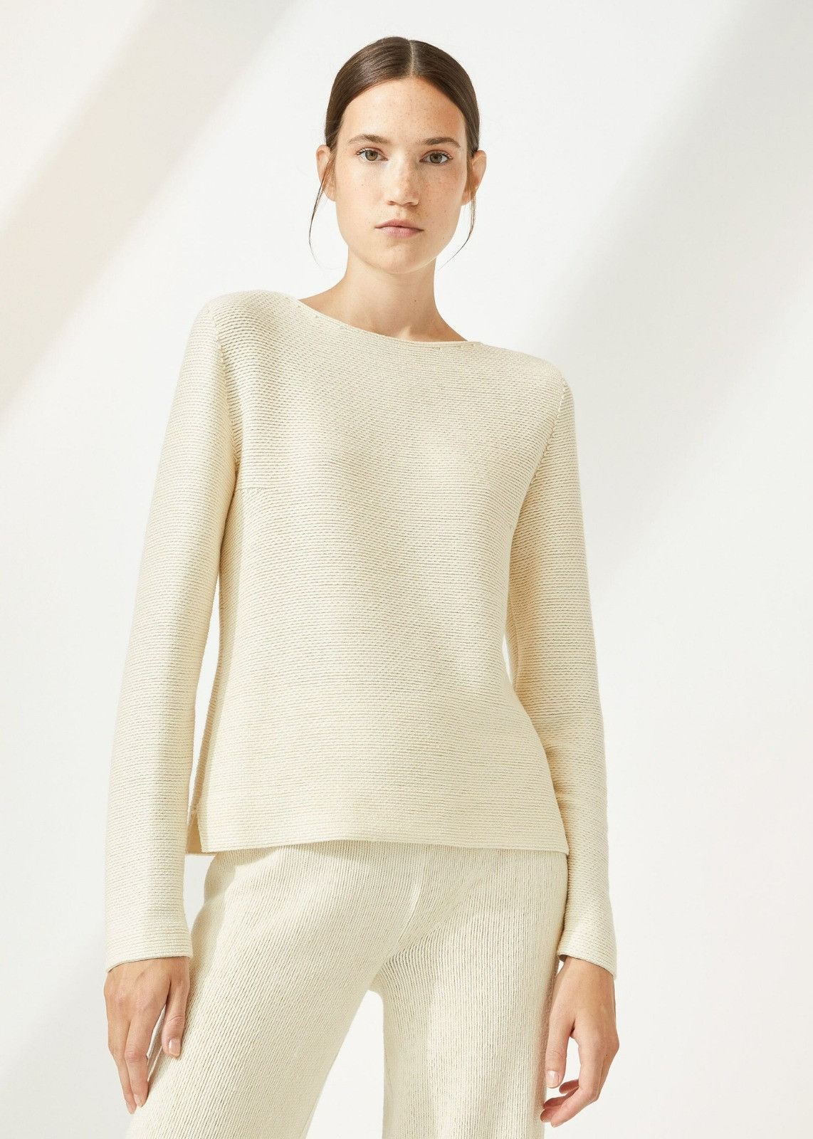 Loro Piana o1srvl11e0424 Sweater in White Size L / US 10 / IT 46 - 2 Thumbnail