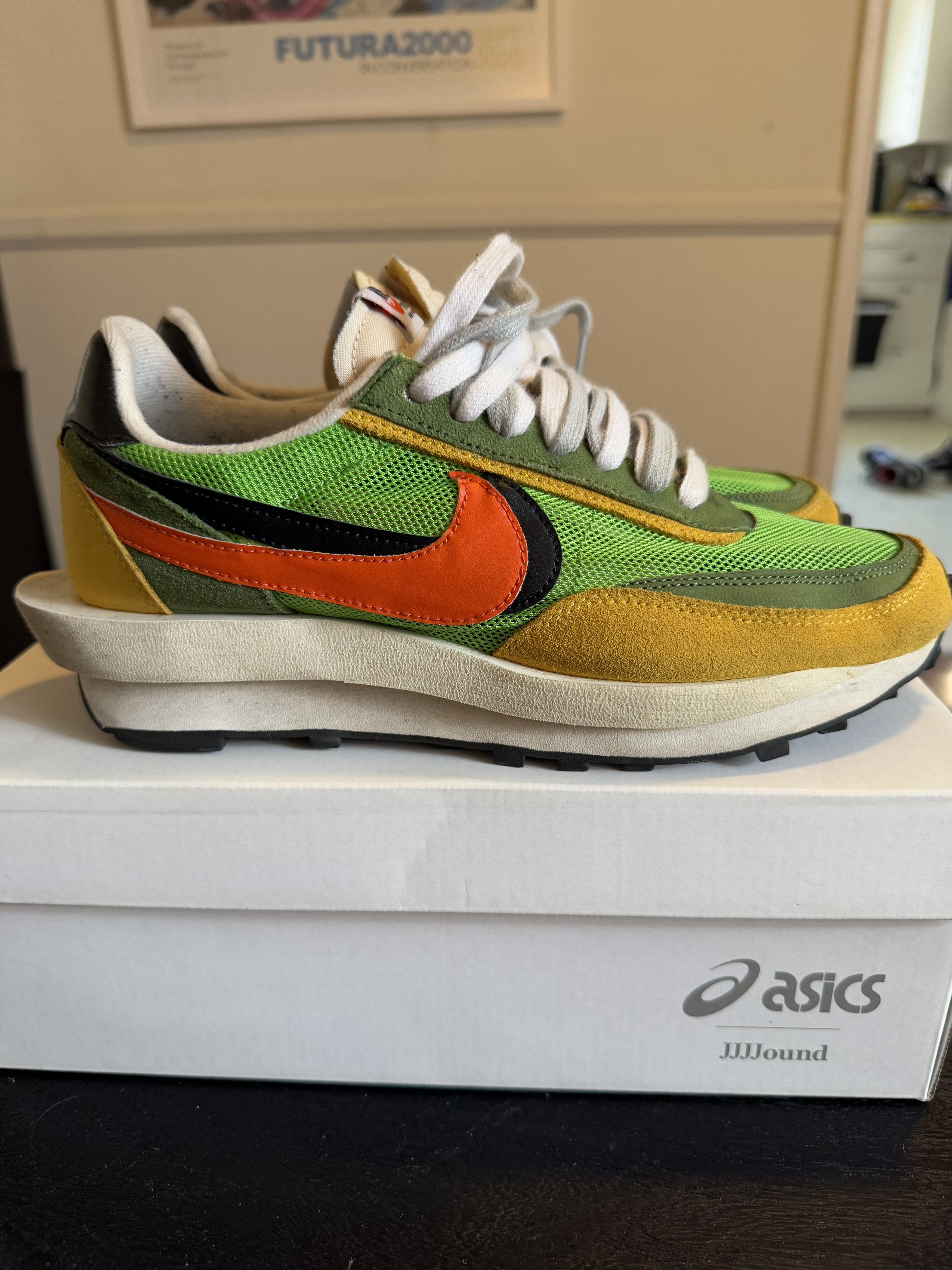Nike Shoes Nike Sacai Waffle Green Yellow Nike X Sacai LDWaffle