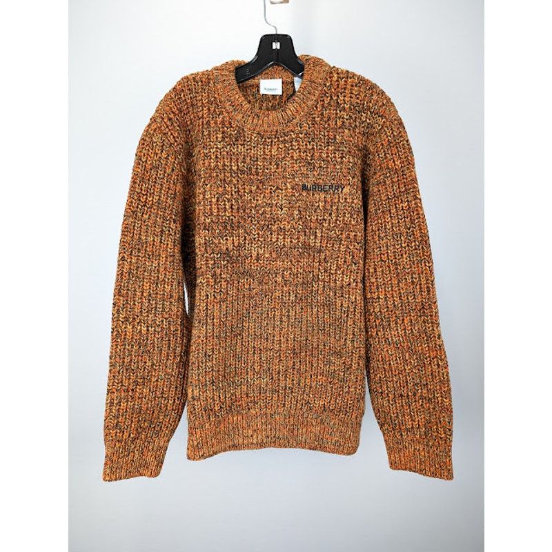 Burberry o1rshd1 Embroidered Logo Sweater in Bright Orange Size US M / EU 48-50 / 2 - 1 Thumbnail