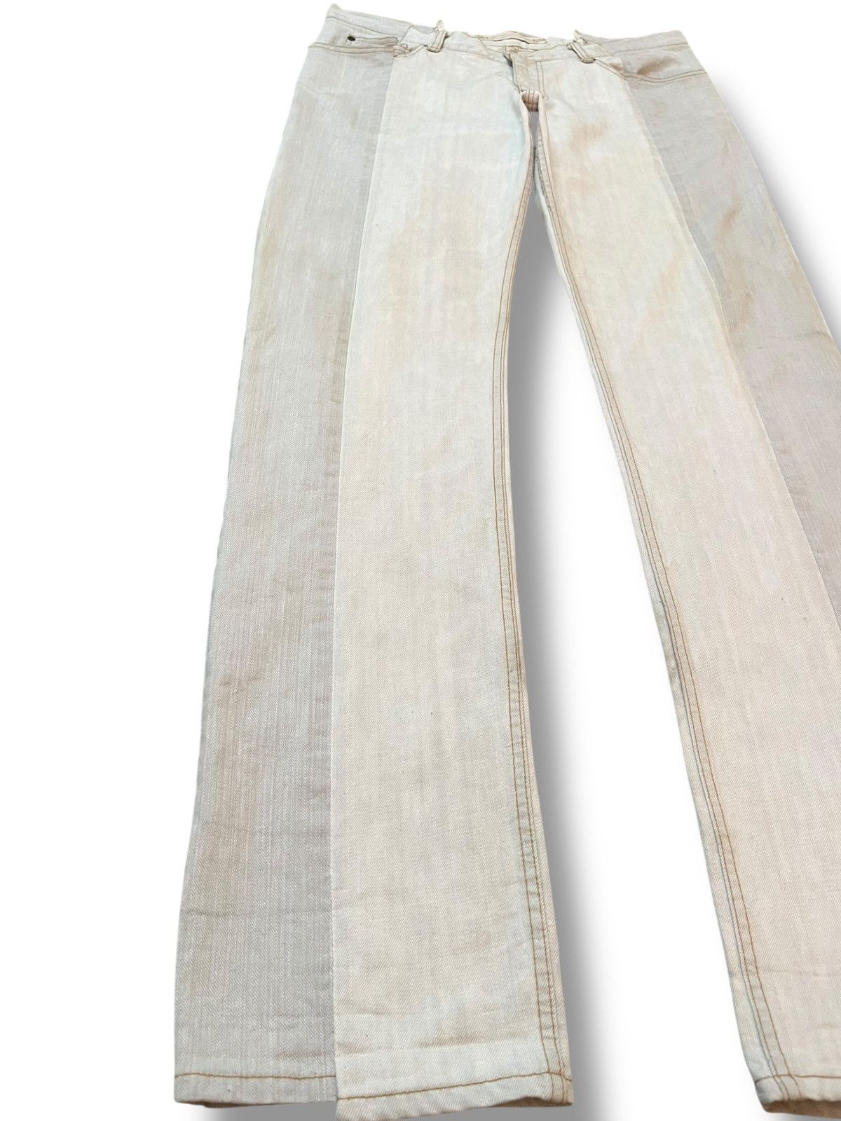 Maison MIHARA YASUHIRO Vintage Maison Mihara Yasuhiro Two Tone Dividing Seams denim Size US 35 - 3 Thumbnail