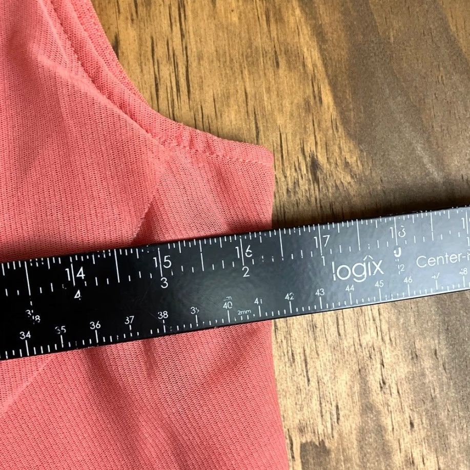 Vintage Chicos Blouse Womens Pink Sleeveless Ruffle Front Lightweight Sheer M Size M / US 6-8 / IT 42-44 - 7 Thumbnail