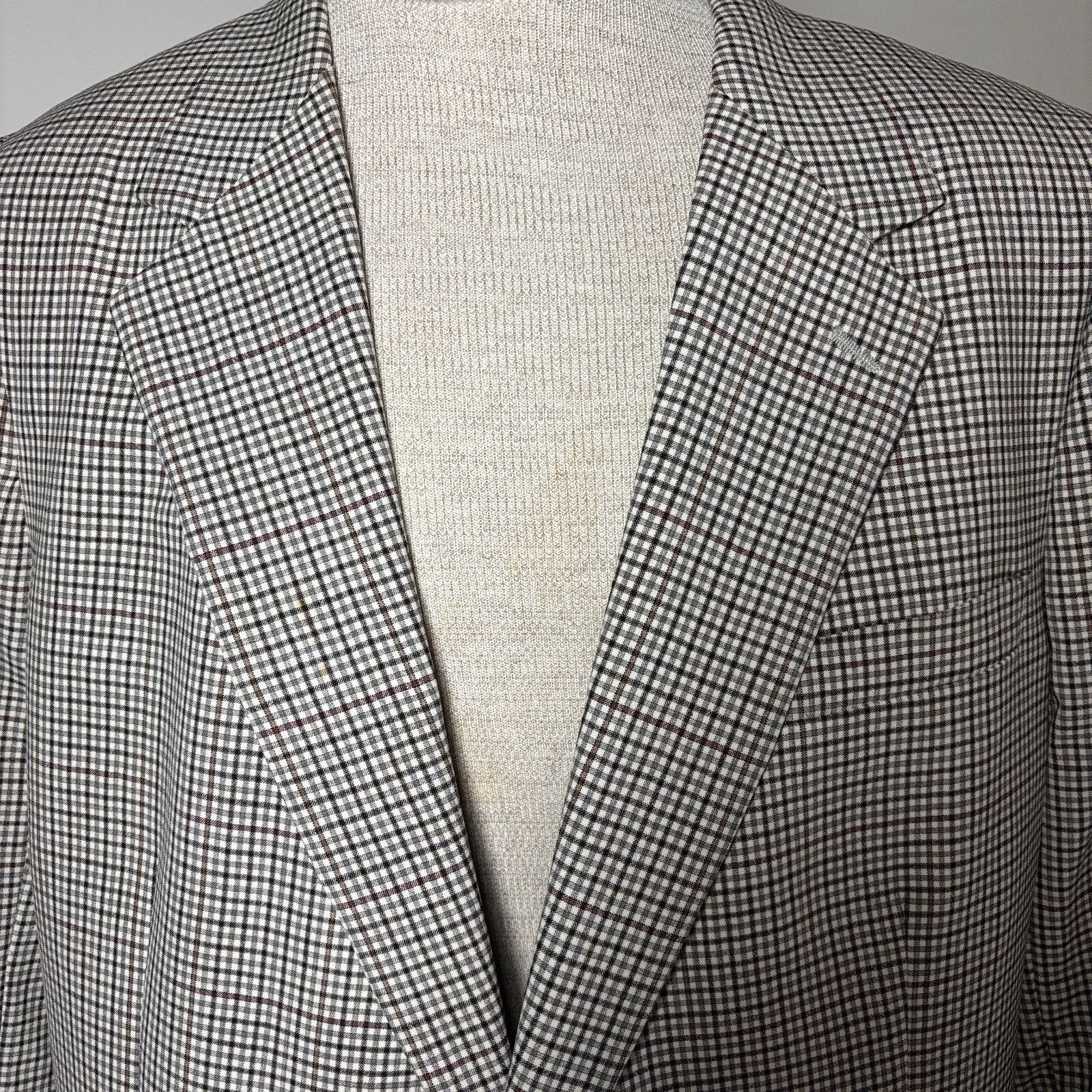 Brooks Brothers Vintage Brooks Brothers Wool Blazer Plaid Check Made in USA Size 46R - 2 Thumbnail