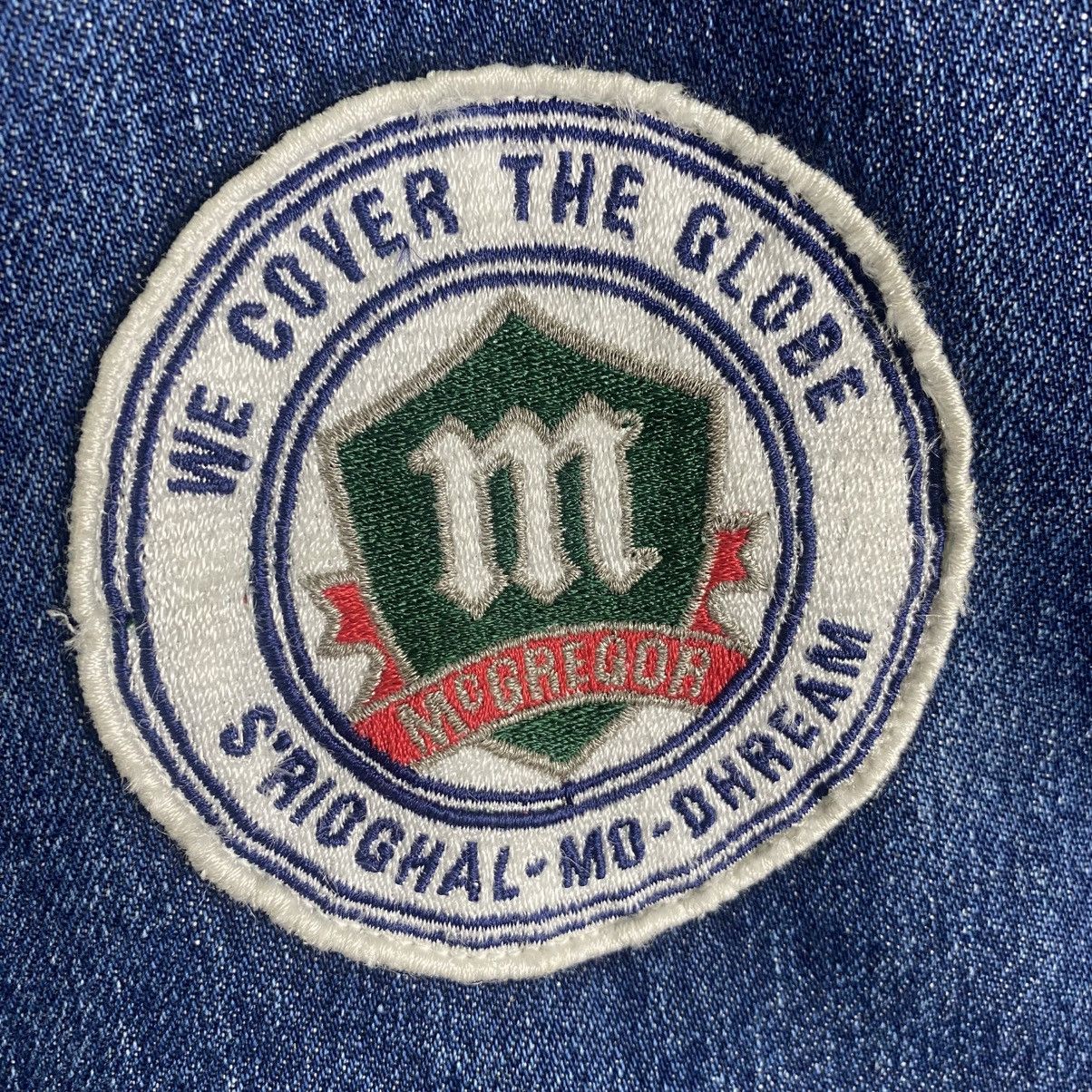 McGregor × Vintage Vintage 90s McGregor Denim Bomber Snap Button Jacket L Size Size US L / EU 52-54 / 3 - 6 Thumbnail