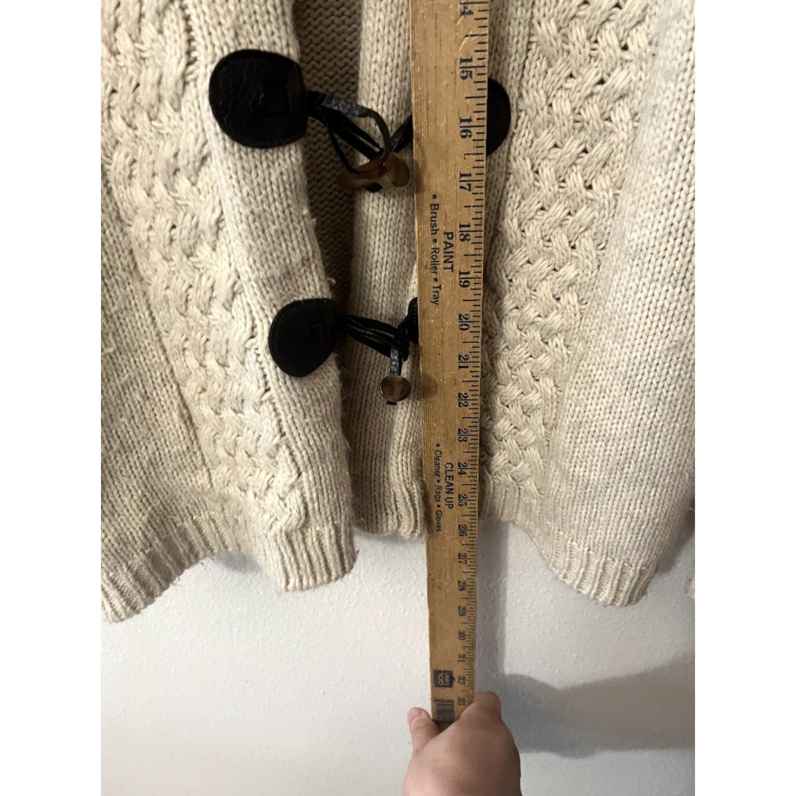 Vintage VINTAGE Atmosphere Women's Sweater Cardigan Size 12 Beige Acrylic Knit Size XL / US 12-14 / IT 48-50 - 4 Thumbnail
