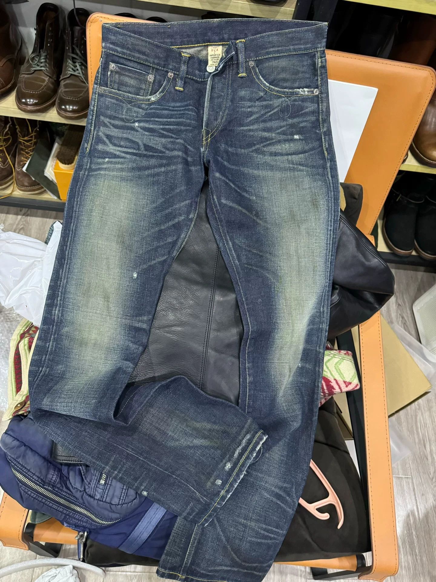 RRL Ralph Lauren RRL Classic Blue Denim Pants Size US 29 - 1 Thumbnail