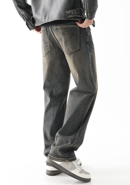 Japanese Brand × Jean Japanese retro distressed loose straight jeans for men Size US 32 / EU 48 - 3 Thumbnail