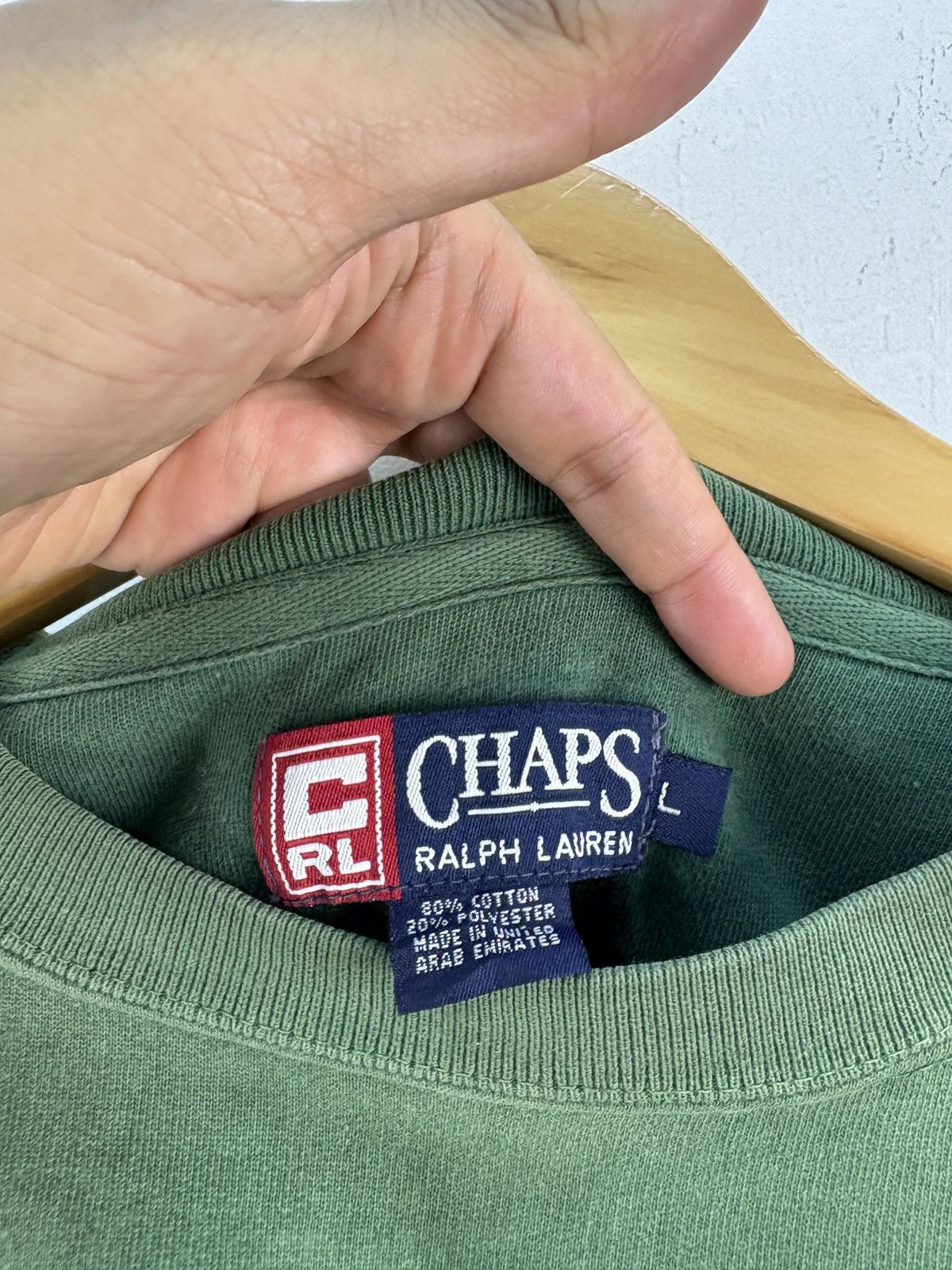 Chaps Ralph Lauren Vintage 90s Chaps Ralph Lauren Sweatshirt Baggy Sunfaded Size US L / EU 52-54 / 3 - 3 Thumbnail