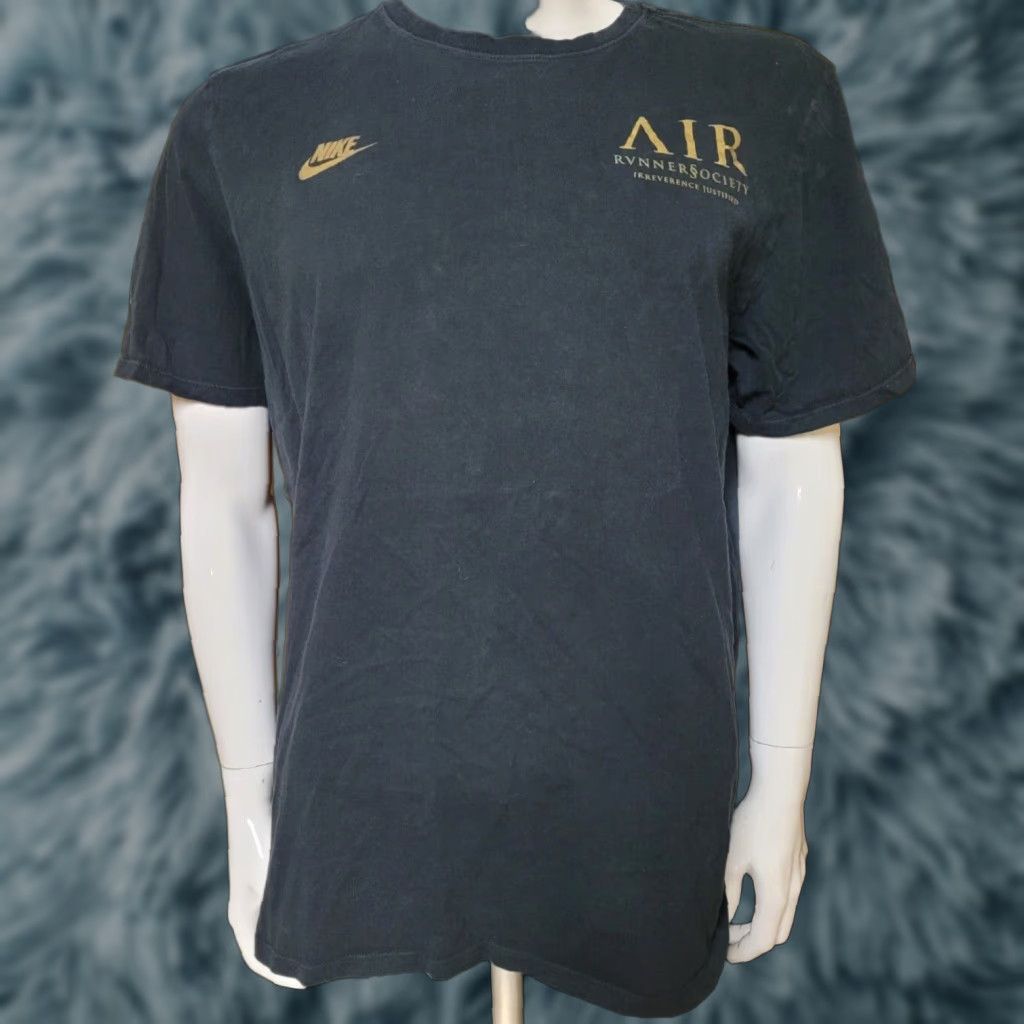 Nike Nike Air Short Sleeve T-Shirt Men XL Black Nike Air Runners Society Shirt Adults XL Black graphic print 90s Irreverence Size US XL / EU 56 / 4 - 1 Thumbnail