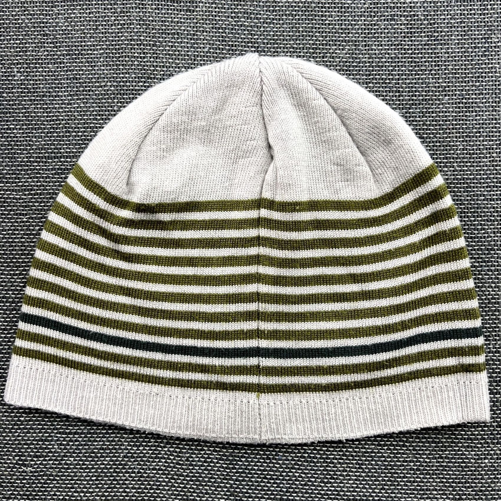 Salomon Salomon Beanie Hat One Size Gray Striped Big Logo OSFA Unisex Adults Knit Acrylic Thermal Beanie Mens Womens Size ONE SIZE - 5 Thumbnail