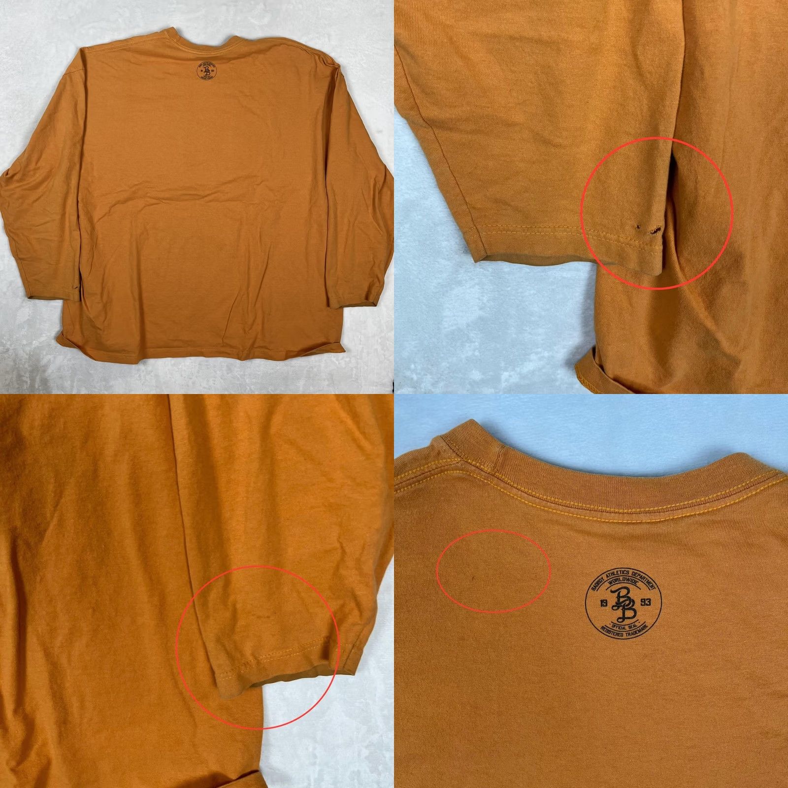 Vintage Vintage Bad Boy Athletics Long Sleeve T-Shirt Mens 4XL Orange Sicker Than Your Average Graphic Print Crew Neck Streetwear Size US XXL / EU 58 / 5 - 8 Thumbnail