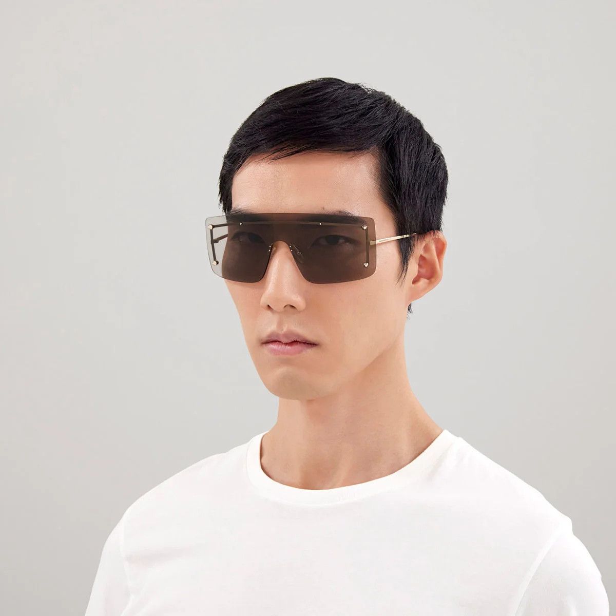 Alexander McQueen ALEXANDER MCQUEEN Spike Studs metal mask sunglasses Size ONE SIZE - 3 Thumbnail