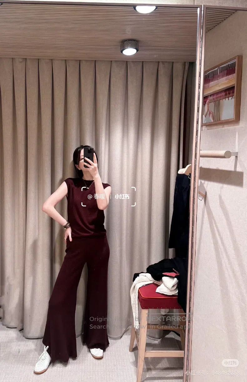 Loro Piana Loro Piana 24FW Autumn/Winter Pomegranate Red Cashmere and Size 25" / US 0 / IT 36 - 9 Thumbnail