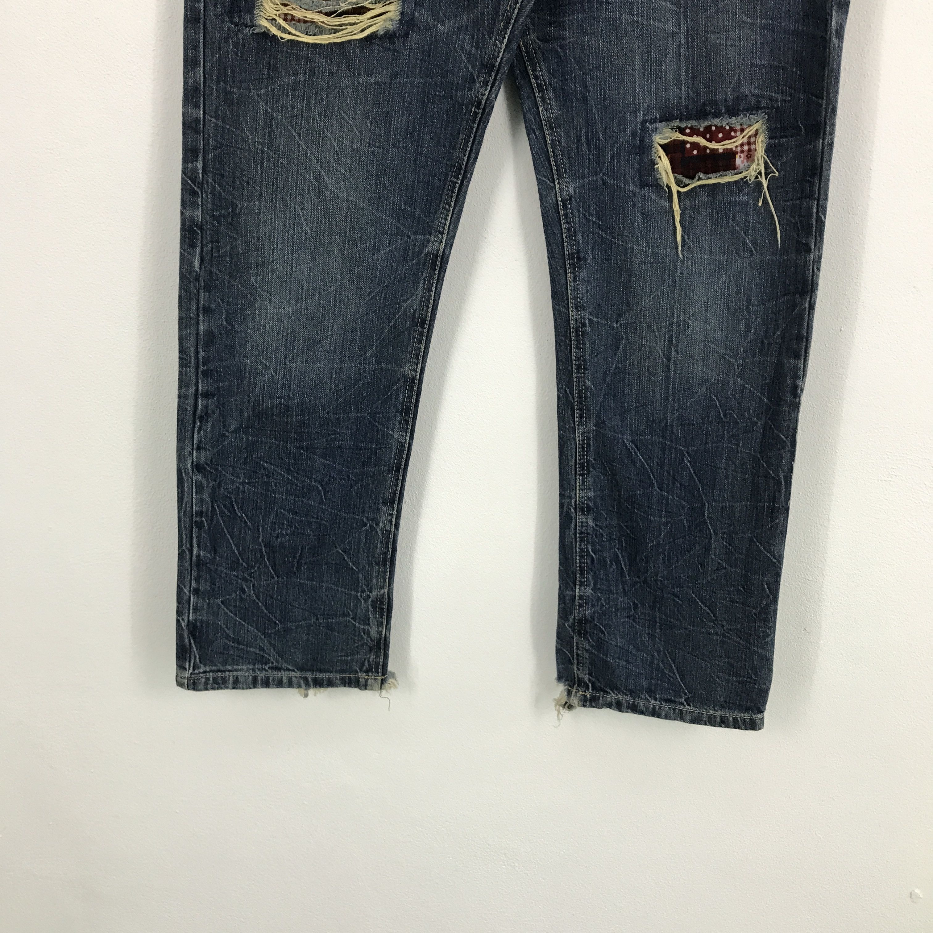 Japanese Brand Double waist Japanese brand patchwork jean Size US 32 / EU 48 - 3 Thumbnail