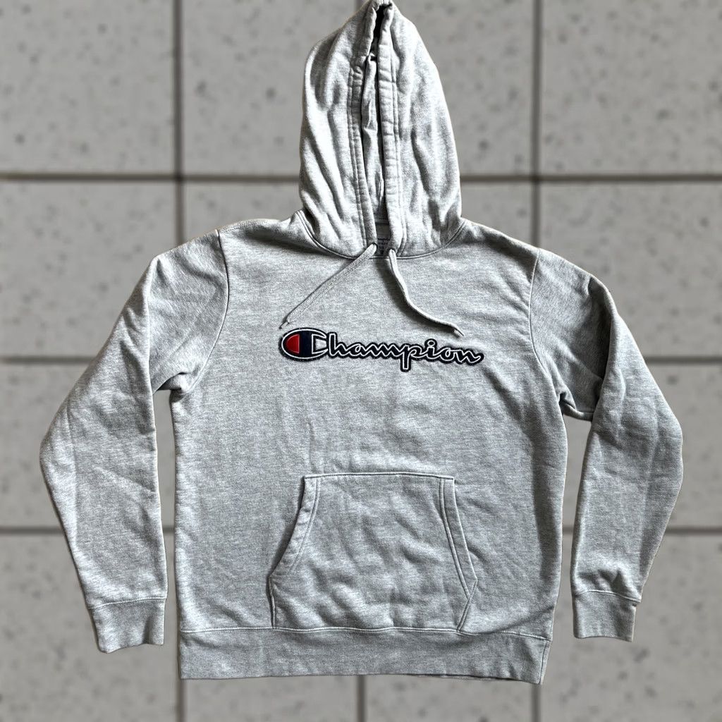 Champion CHAMPION Hoodie Men L Gray Embroidered Logo Hooded Pullover Active Sports Streetwear Size US L / EU 52-54 / 3 - 1 Thumbnail