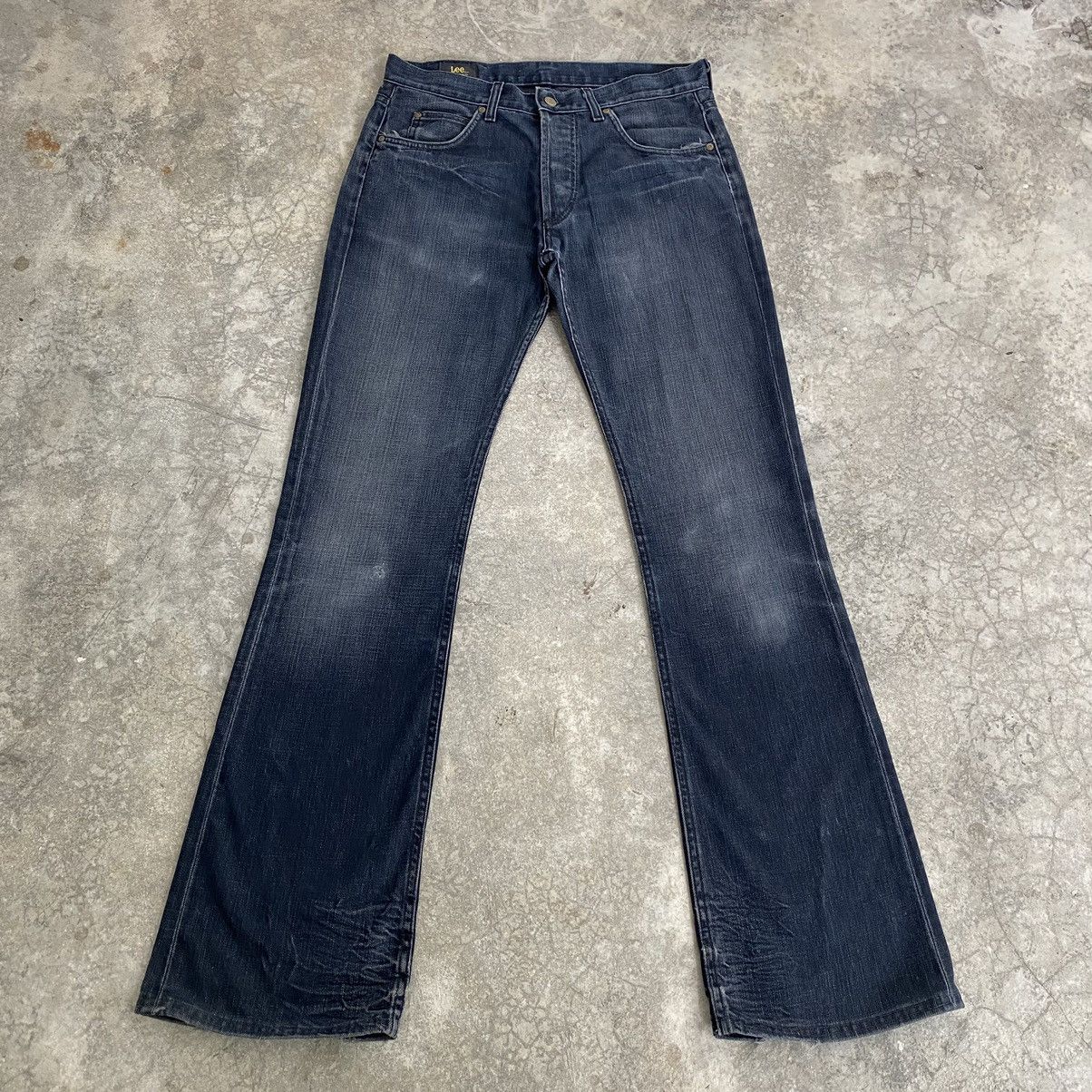 Lee Vintage Lee Faded Black Flared Denim Jeans Size US 34 / EU 50 - 1 Thumbnail