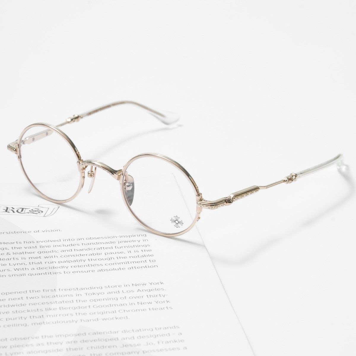 Chrome Hearts CHROME HEARTS EDITH F CRYSSTAL/ GOLD PLATED GLASSES Size ONE SIZE - 2 Thumbnail